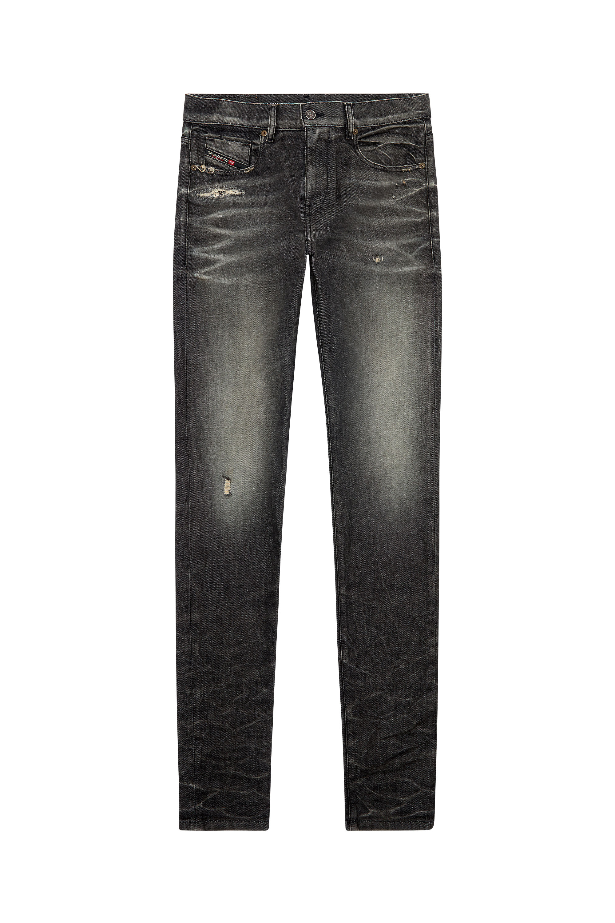 Diesel - Slim Jeans 2019 D-Strukt 09H51, Schwarz/Dunkelgrau - Image 5