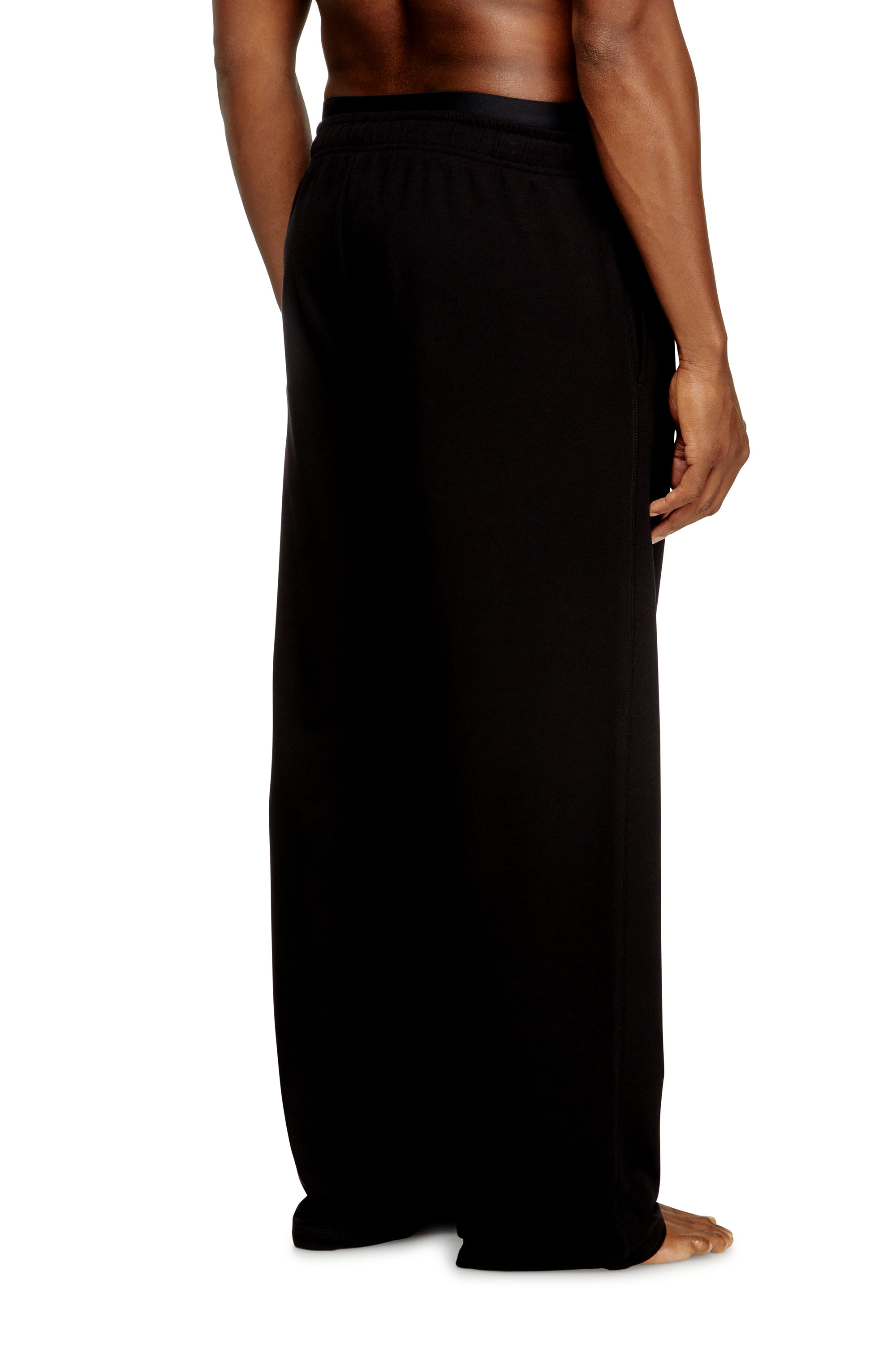 Diesel - BRADLEY-D-POP, Herren Hosen mit Logo-Bund aus Baumwollfrottee in Schwarz - 4