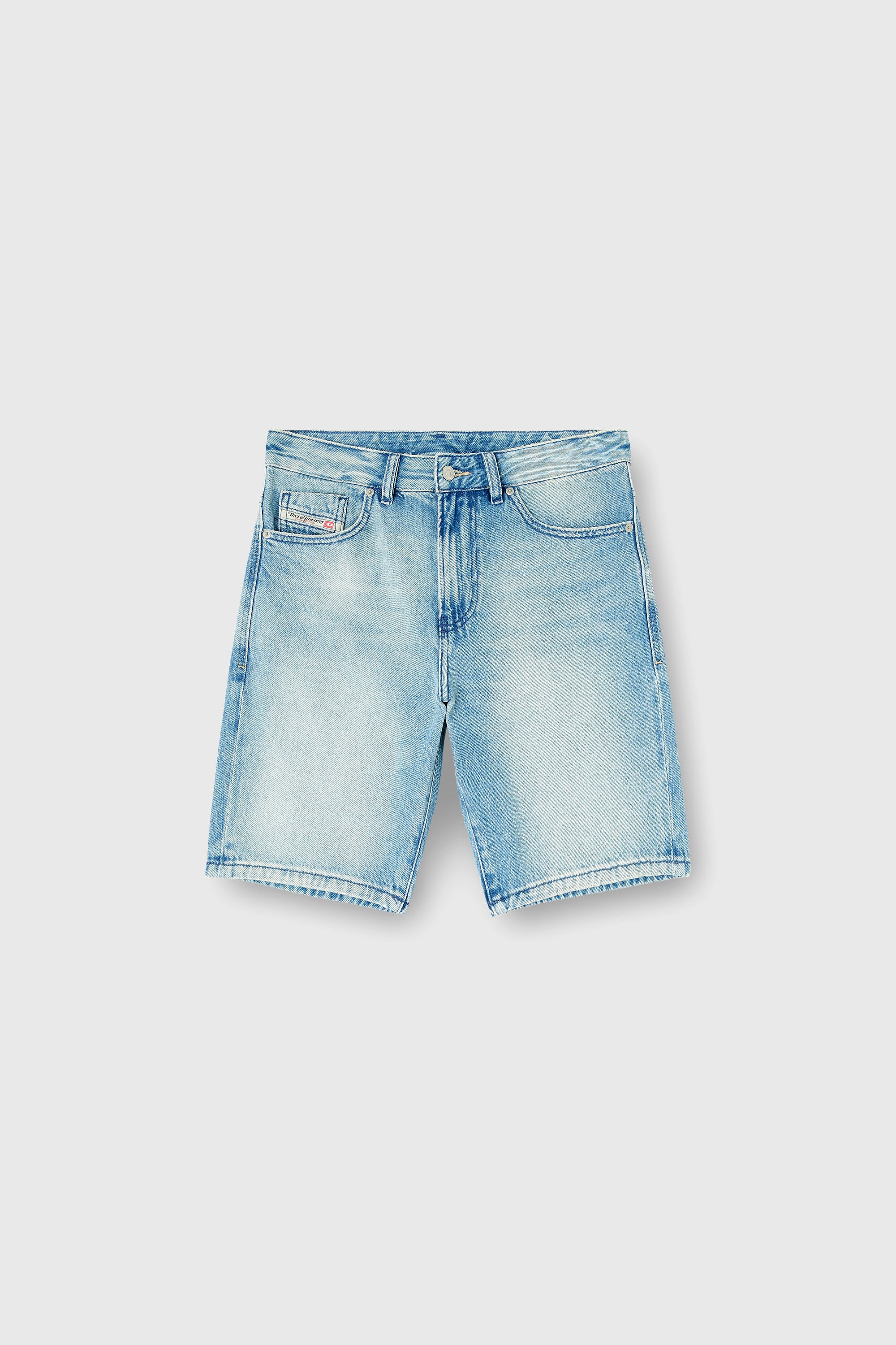 Diesel - D-FIN, Herren Schmale Jeansshorts aus Bio-Baumwolle in Hellblau - 2