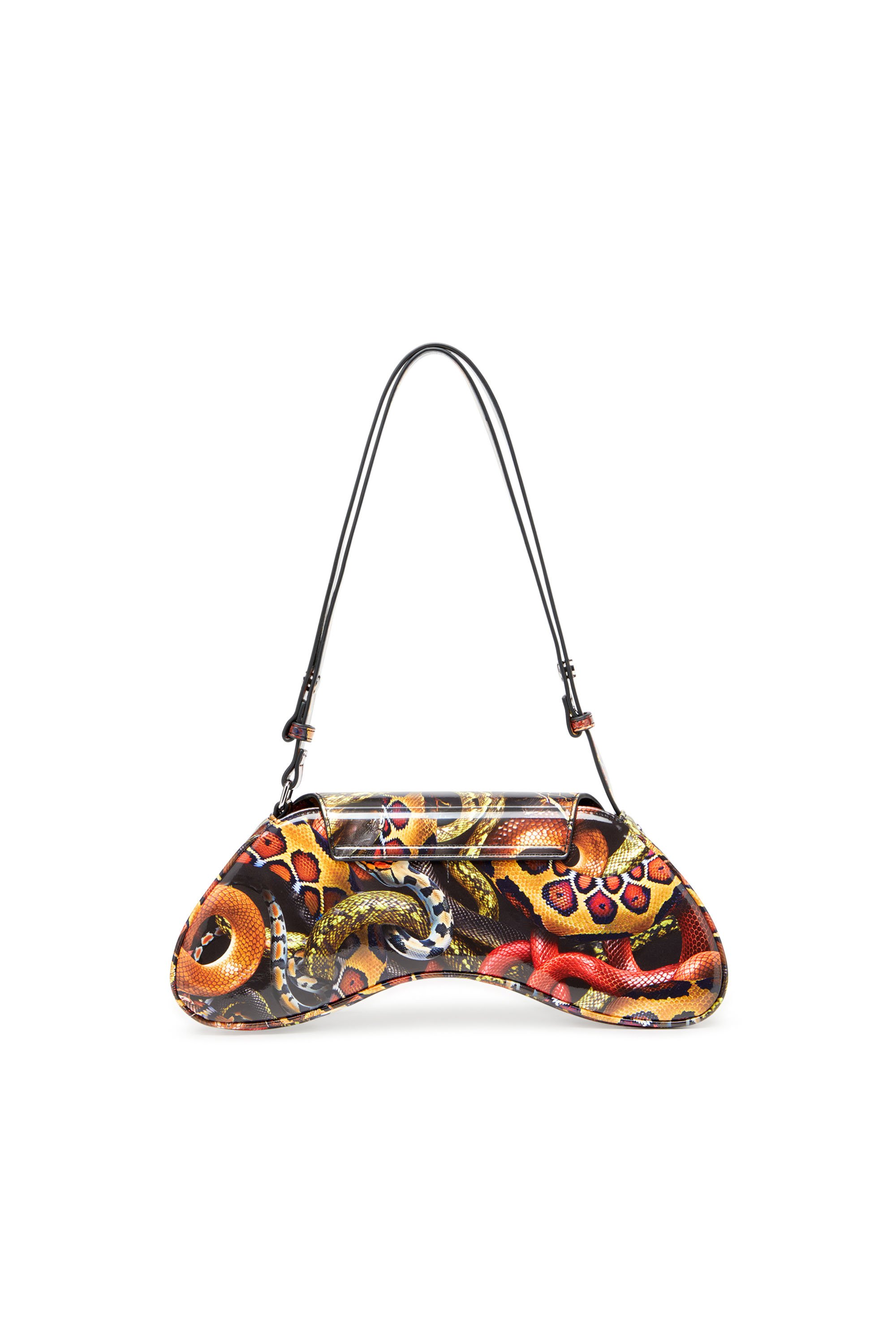 Diesel - CNY PLAY CROSSBODY, Damen Schultertasche mit Schlangen-Print in Bunt - 2