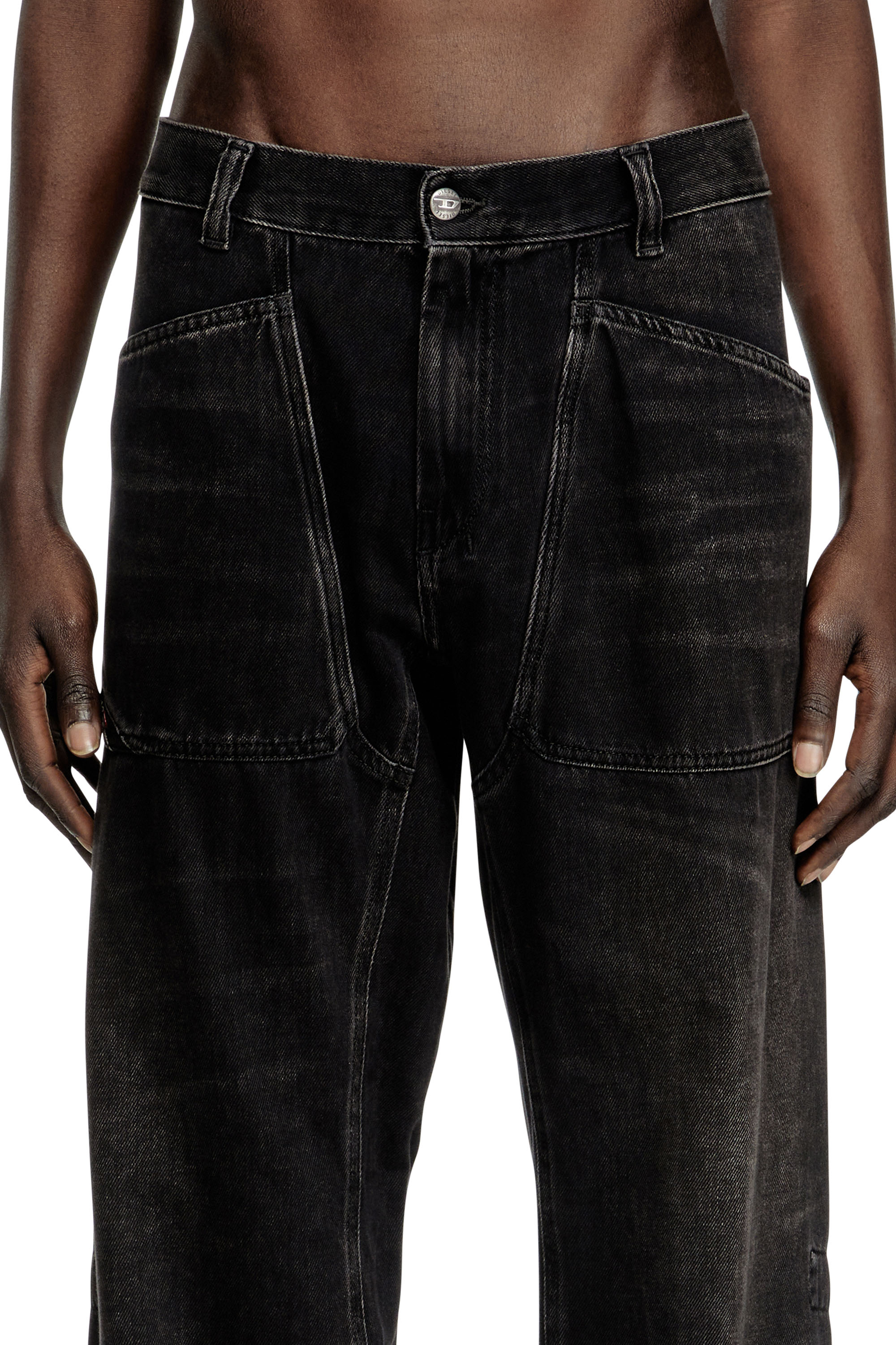 Diesel - Herren Relaxed Jeans D-Zeta 09J96, Schwarz/Dunkelgrau - 5