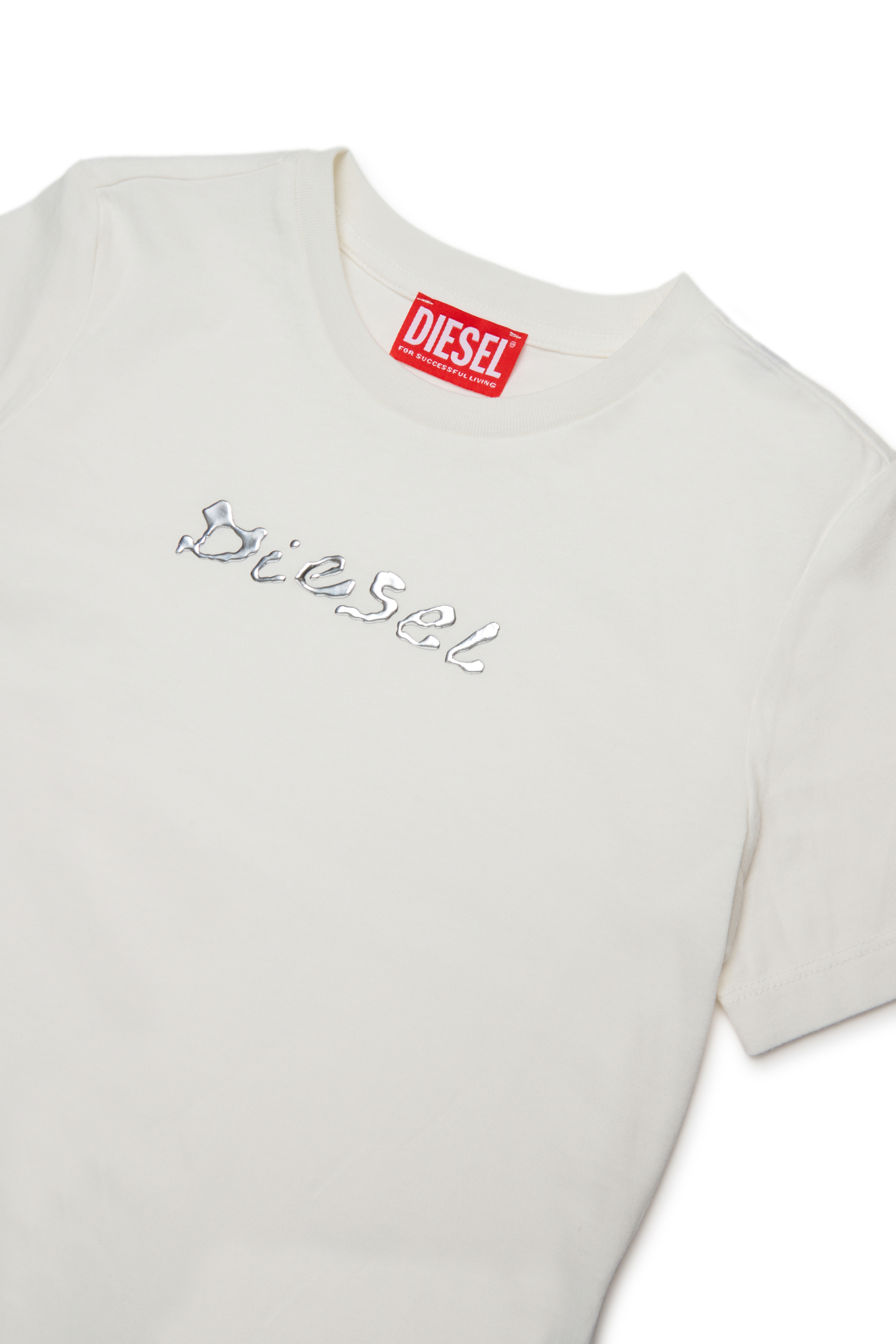 Diesel - TRISTANA, Damen Baumwoll-T-Shirt mit Logo auf der Vorderseite in Weiß - 3