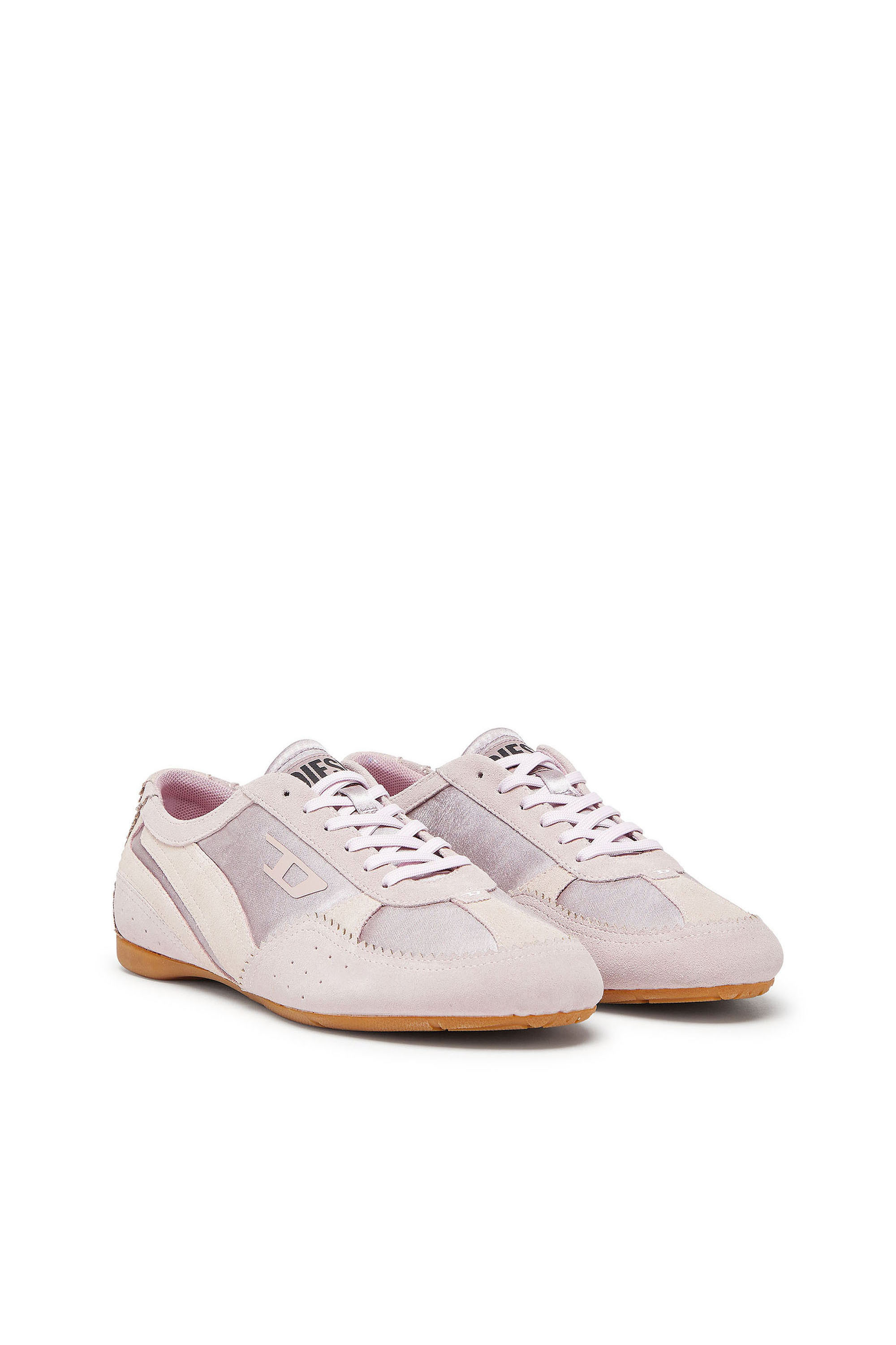 Diesel - D-MILE LOW II W, Damen D-Mile &ndash; Flat-Sneakers mit Wildleder-Overlays in Rosa - 2