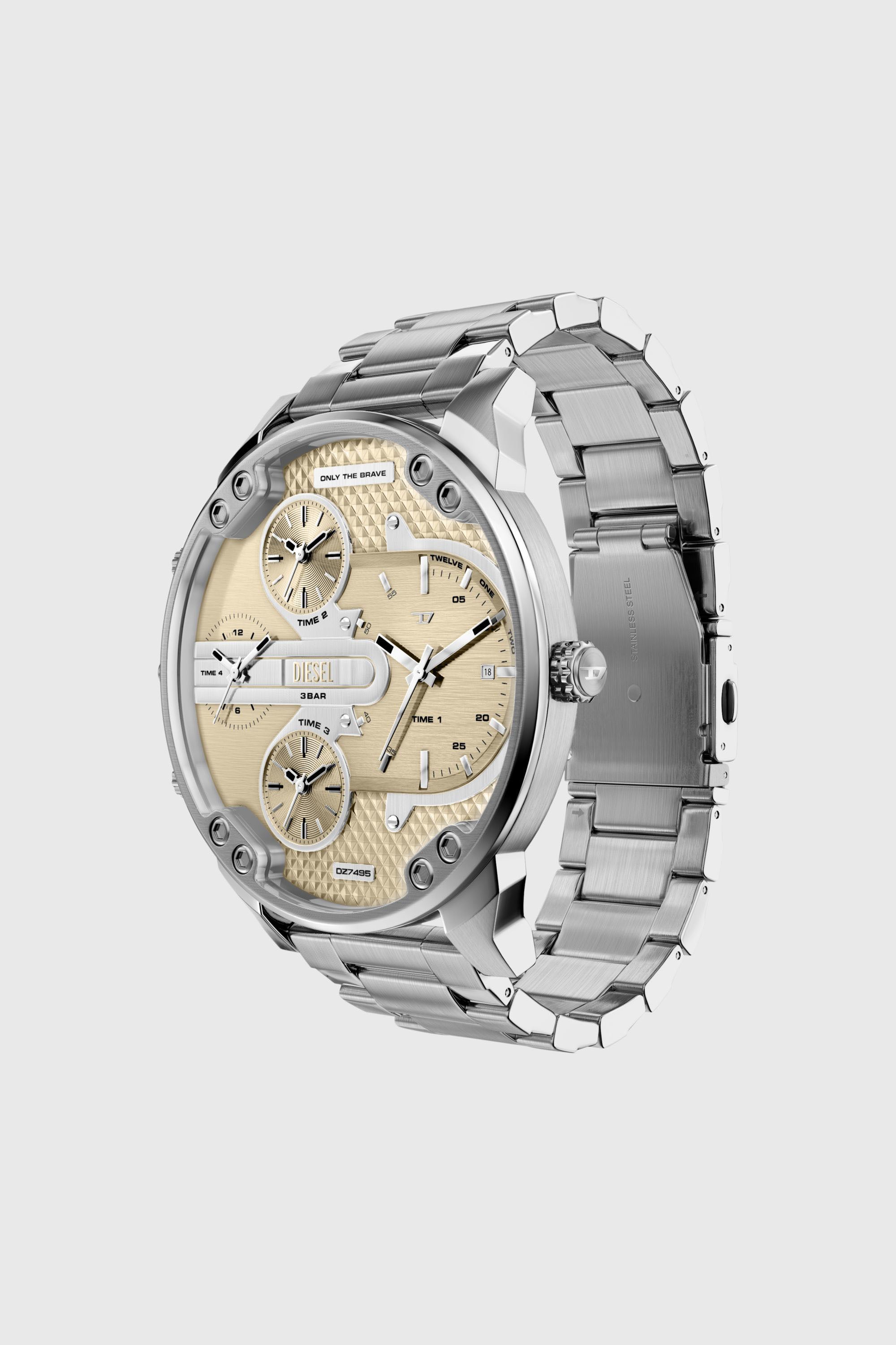 Diesel - DZ7495 WATCH, Herren Mr. Daddy Slim Edelstahluhr in Silber - 2