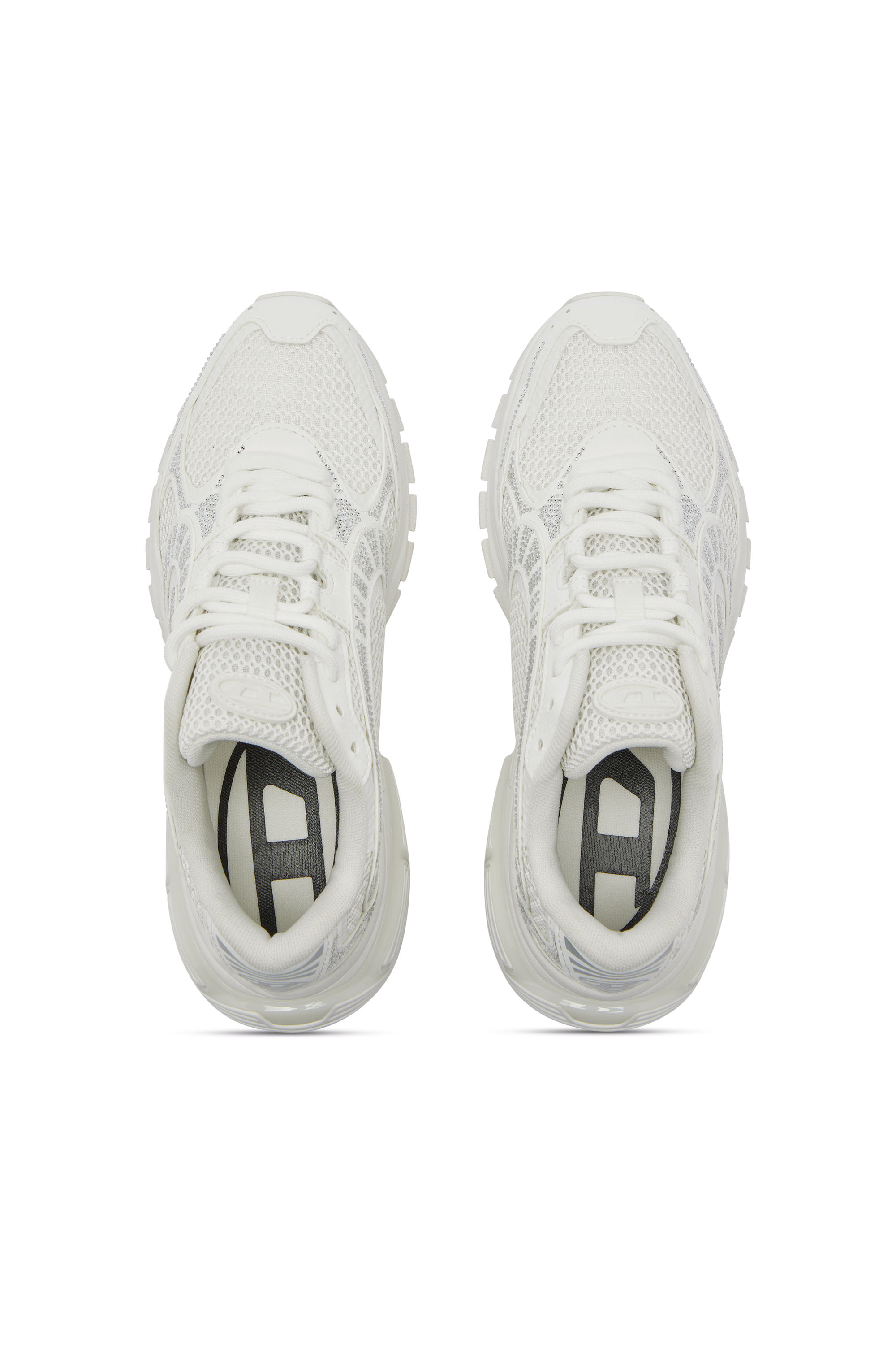 Diesel - S-PRO-V-DENSE LOW W, Damen S-Pro-V-Dense - Mesh-Sneaker mit Kristallen in Wei&szlig; - 4