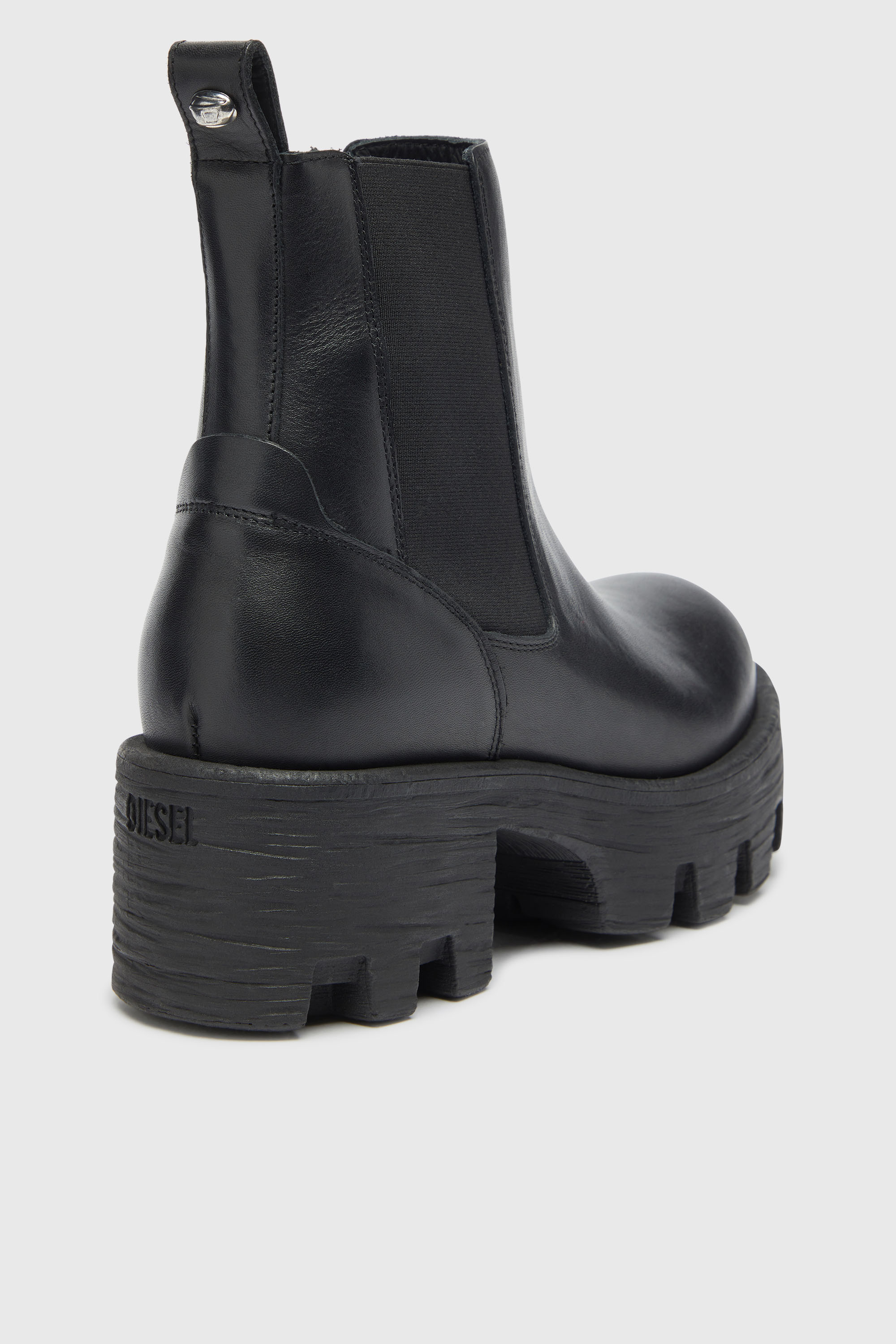 Diesel - D-HAMMER CHUNKY W, Damen D-Hammer - Chelsea Boots aus Leder mit Profilsohle in Schwarz - 4