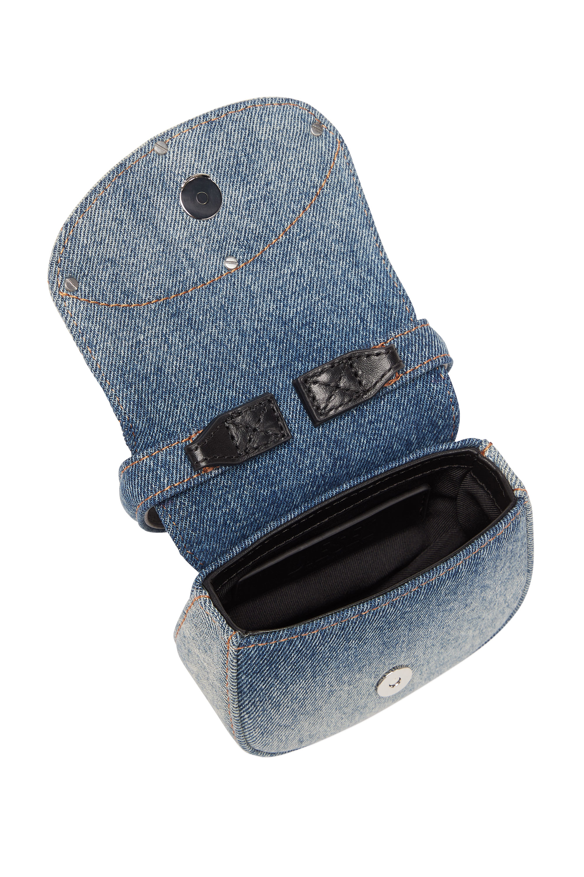 Diesel - 1DR XS, Woman 1DR XS - Iconic mini bag in solarised denim in Multicolor - Image 4
