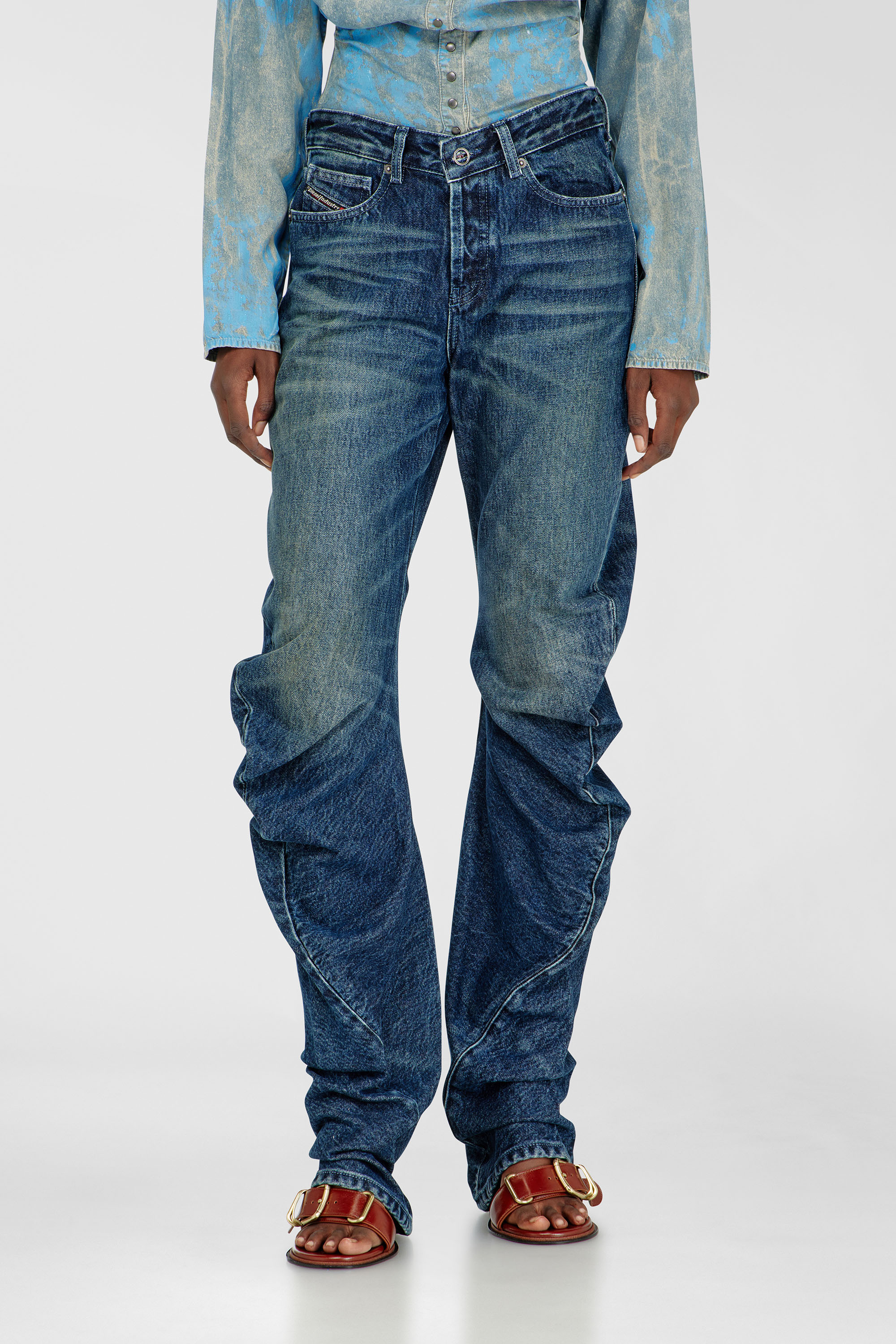 Diesel - Damen Regular Jeans D-Twisty 007FZ, Dunkelblau - 4