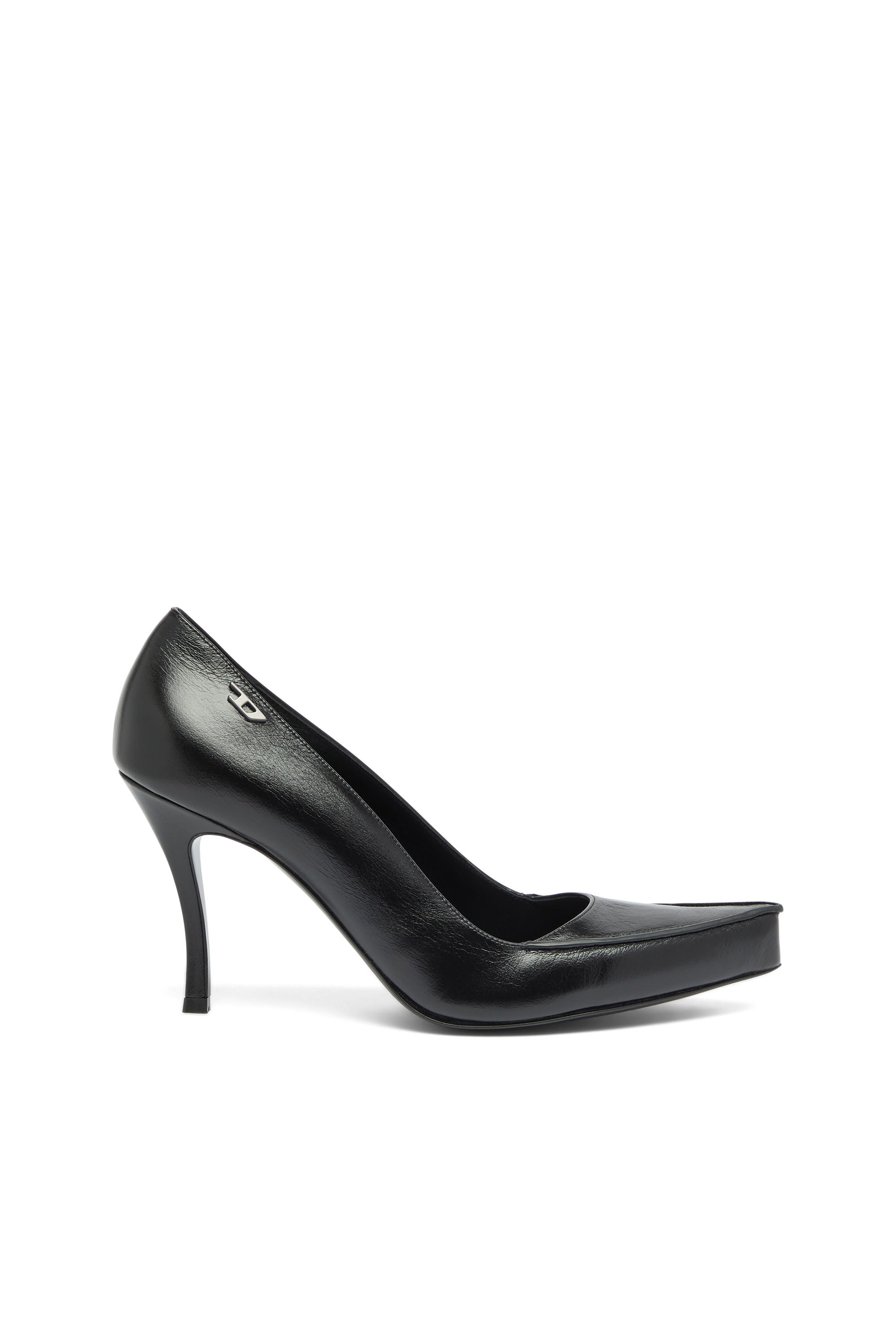 Diesel - D-LUCETTE-90-PUMP D, Damen D-Lucette-Pumps aus Leder in Schwarz - 1