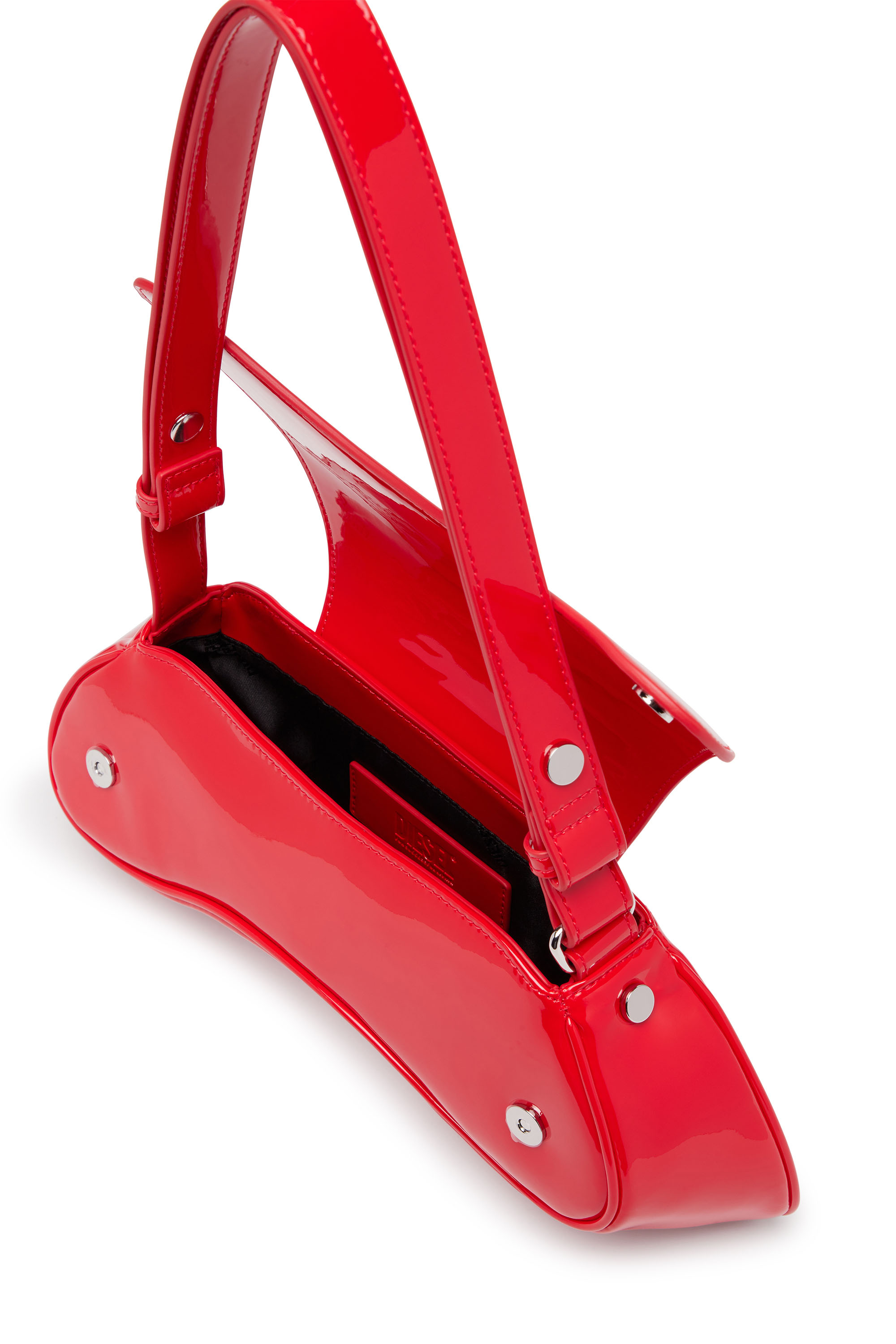 Diesel - PLAY CROSSBODY, Damen Play-Glänzende Crossbody-Tasche in Rot - 3