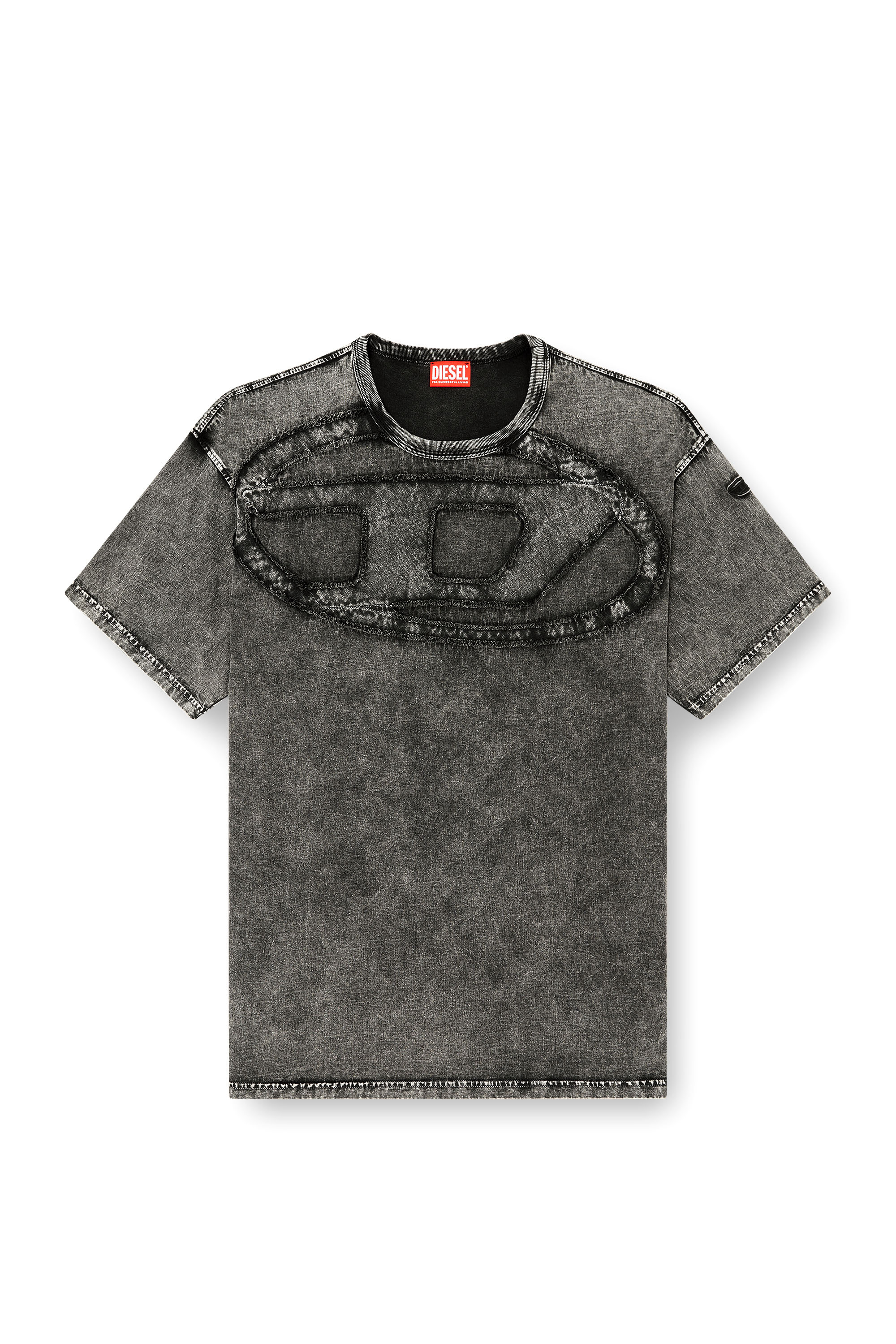 Diesel - T-BOXT-DEN, Herren Lockeres Baumwoll-T-Shirt mit Oval-D-Applikation in Schwarz - 3