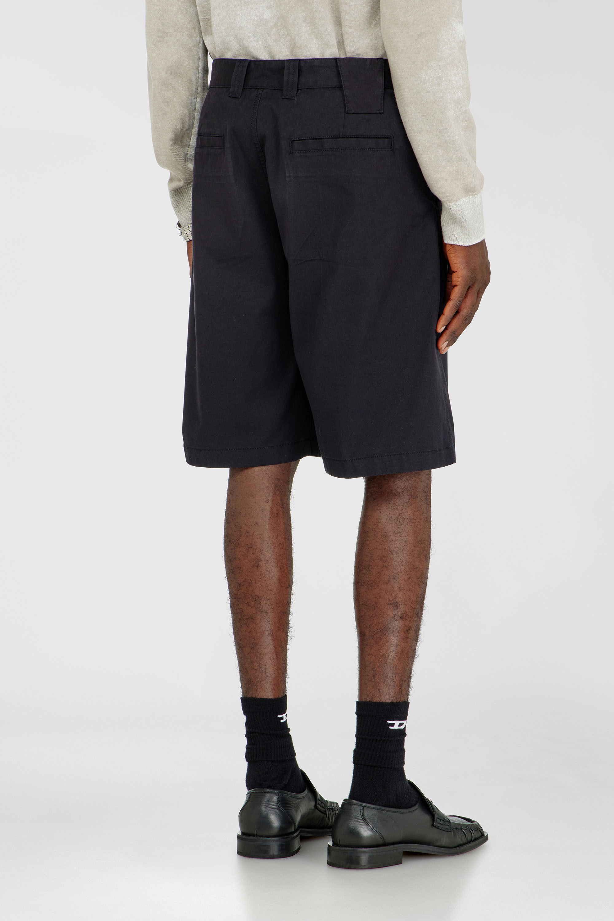 Diesel - P-HANT-CHINO-SHORT-EPCH, Herren Baumwollshorts mit Stonewash-Behandlung in Schwarz - 4