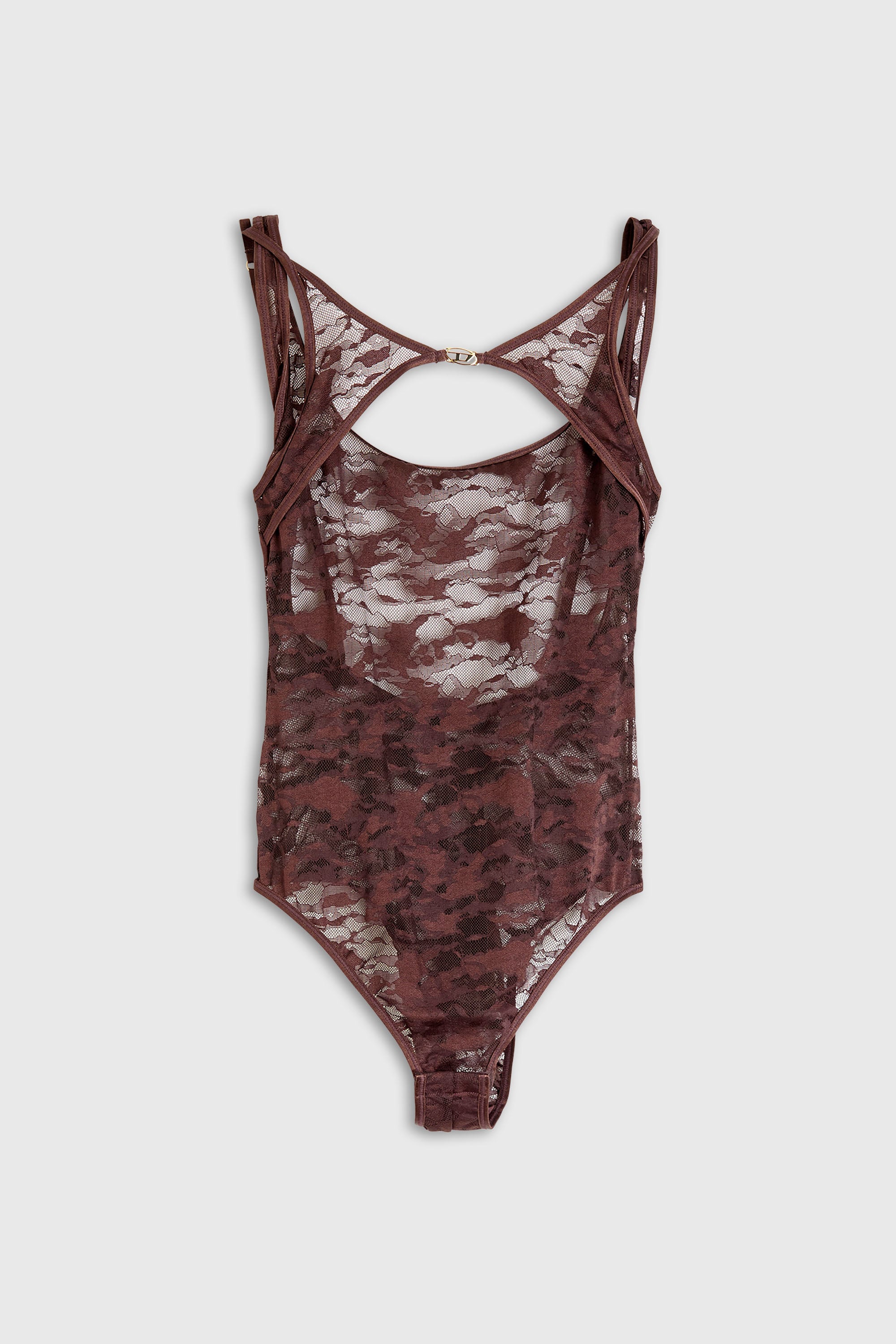 Diesel - LENA-UTLT, Damen Body aus Camouflage-Spitze in Dunkelbraun - 2