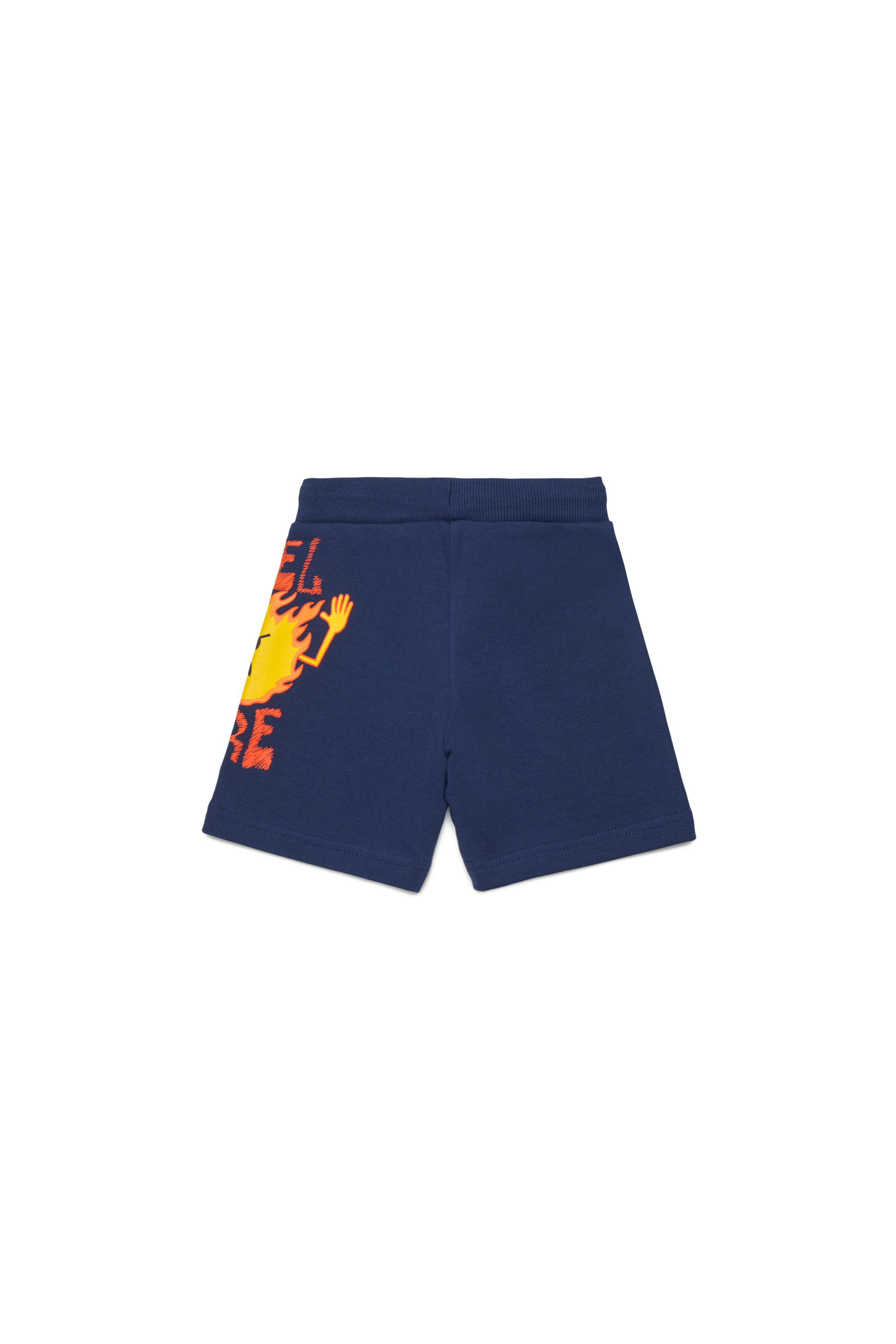 Diesel - PENDB, Herren Sweatshorts mit Flammen-Print in Blau - 2
