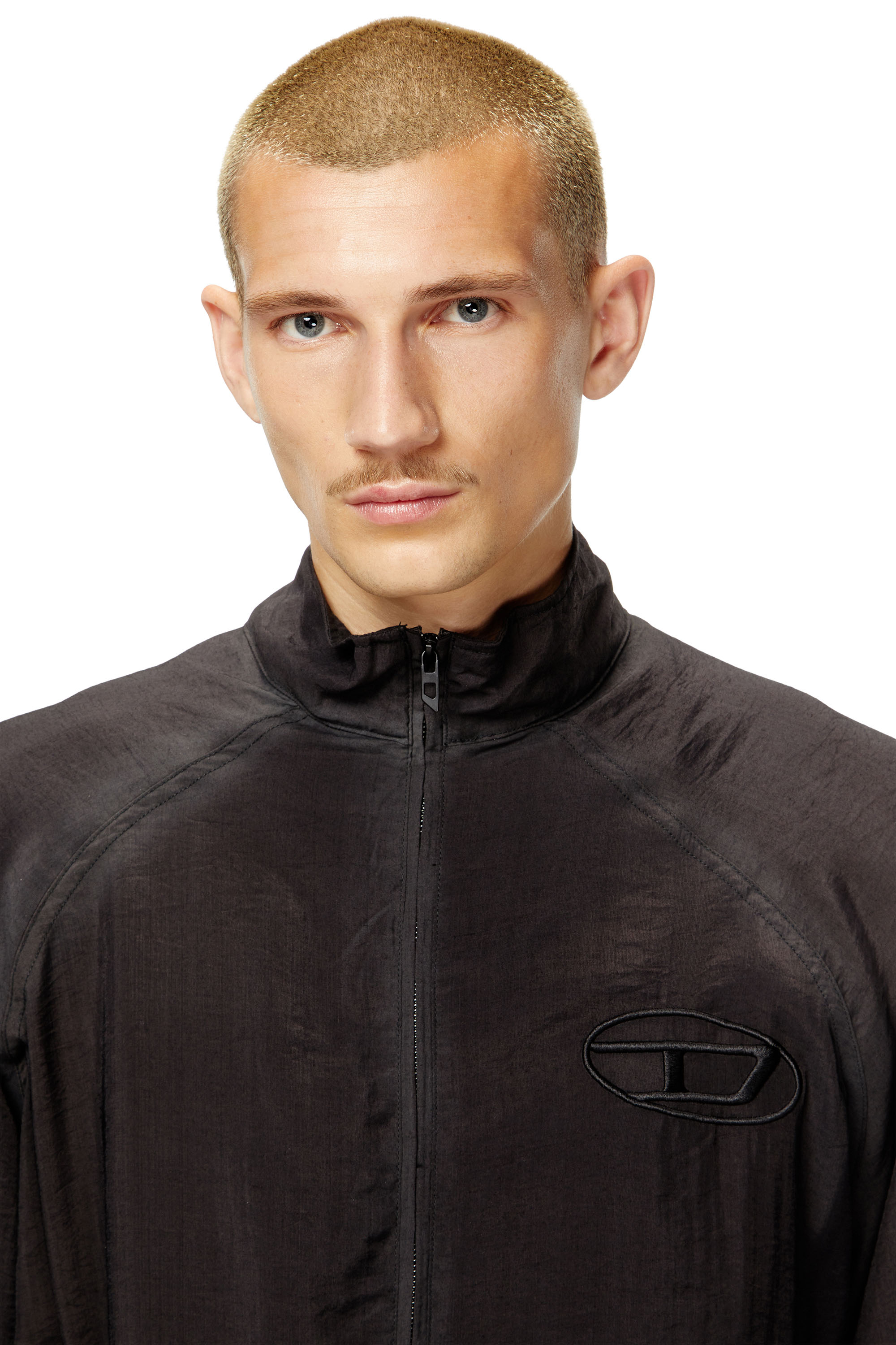 Diesel - J-HENRI-SOUVENIR, Herren Trackjacke im Souvenir-Stil mit Stickerei in Dunkelgrau - 4