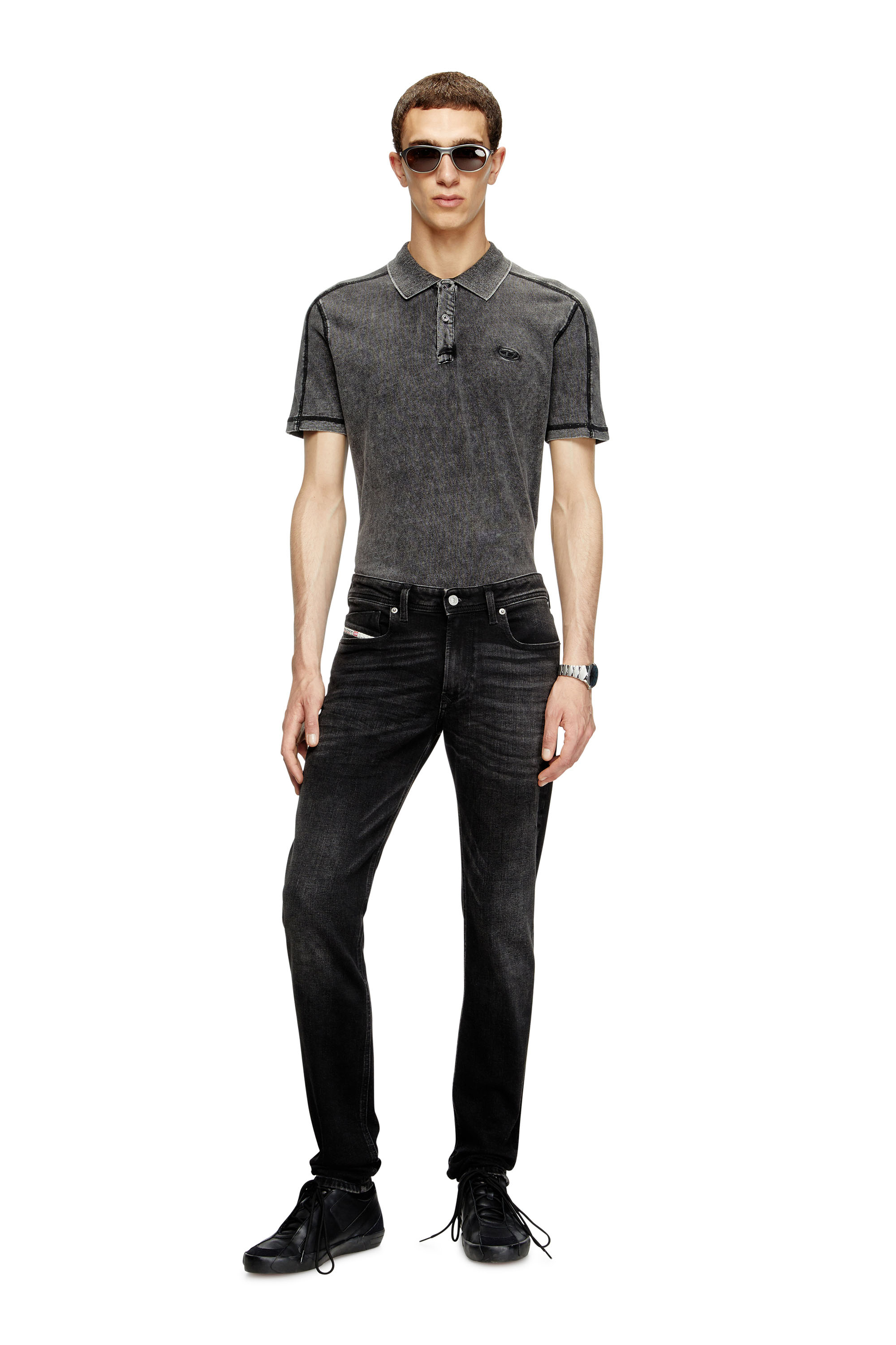 Diesel - Herren Skinny Jeans 1979 Sleenker 0GRDA, Schwarz/Dunkelgrau - 2