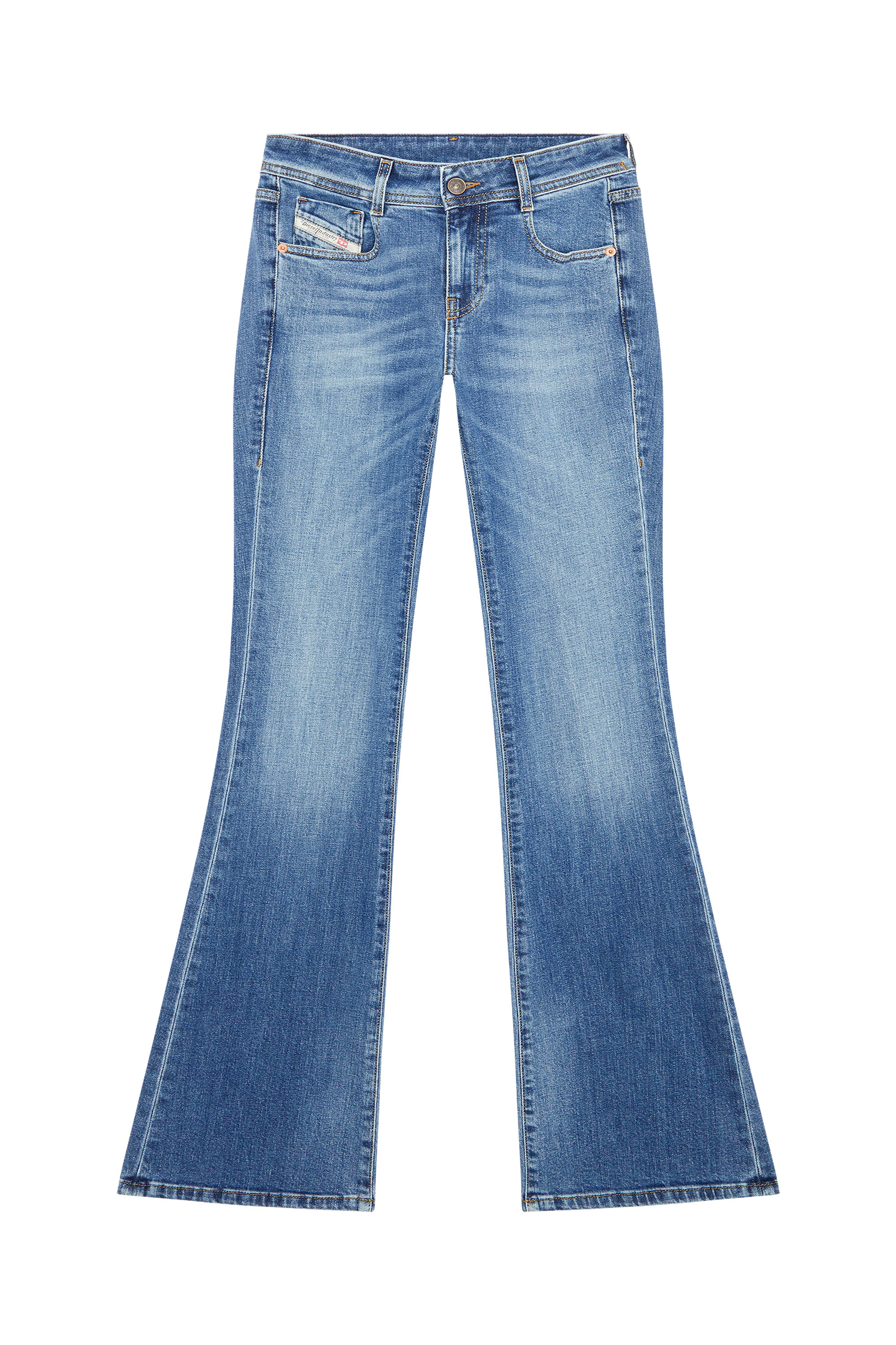 Diesel - 1969 D-Ebbey E86AM Bootcut and Flare Jeans, Mittelblau - Image 3
