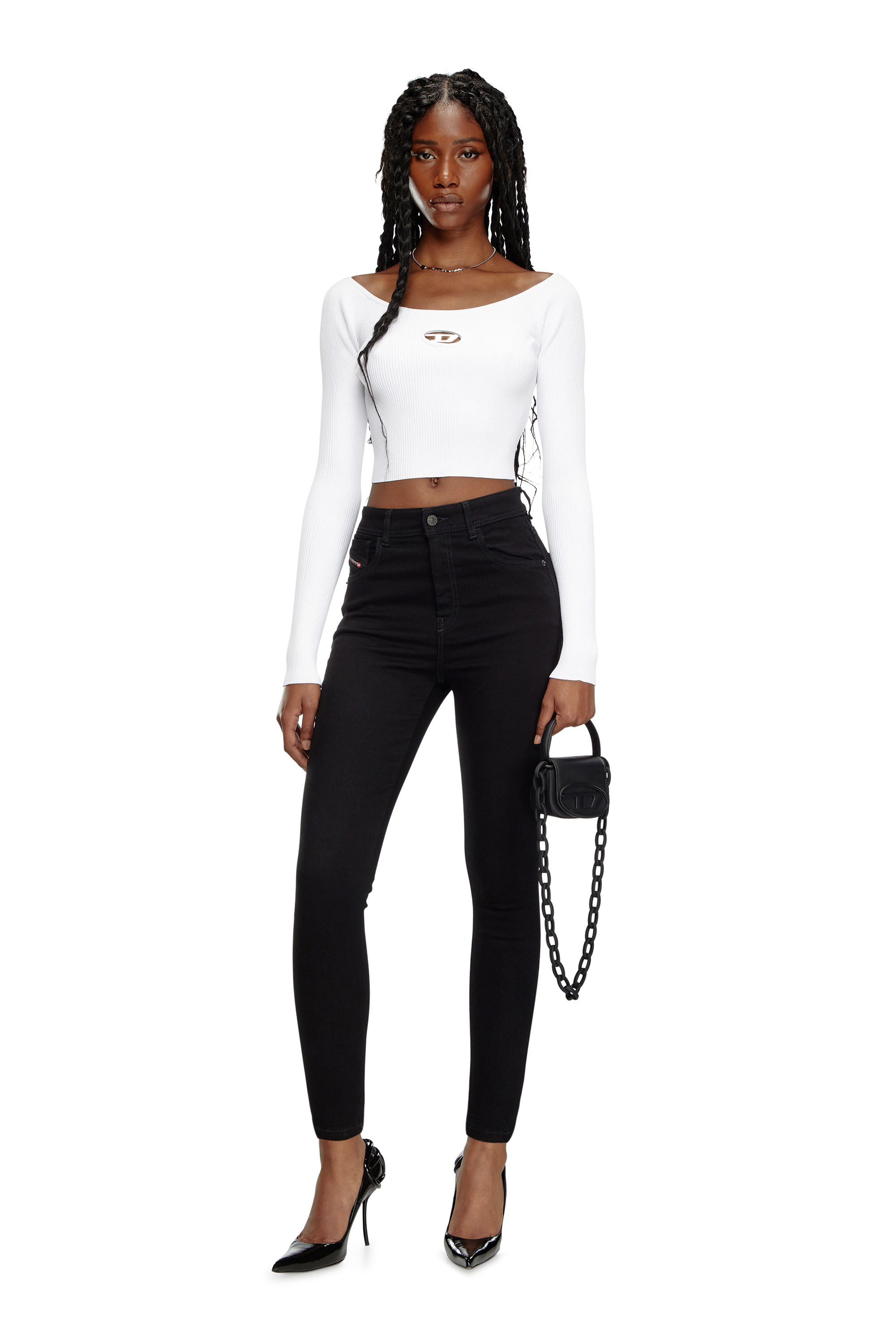 Diesel - Damen Skinny Jeans 1984 Slandy-High 069EF, Schwarz/Dunkelgrau - 2