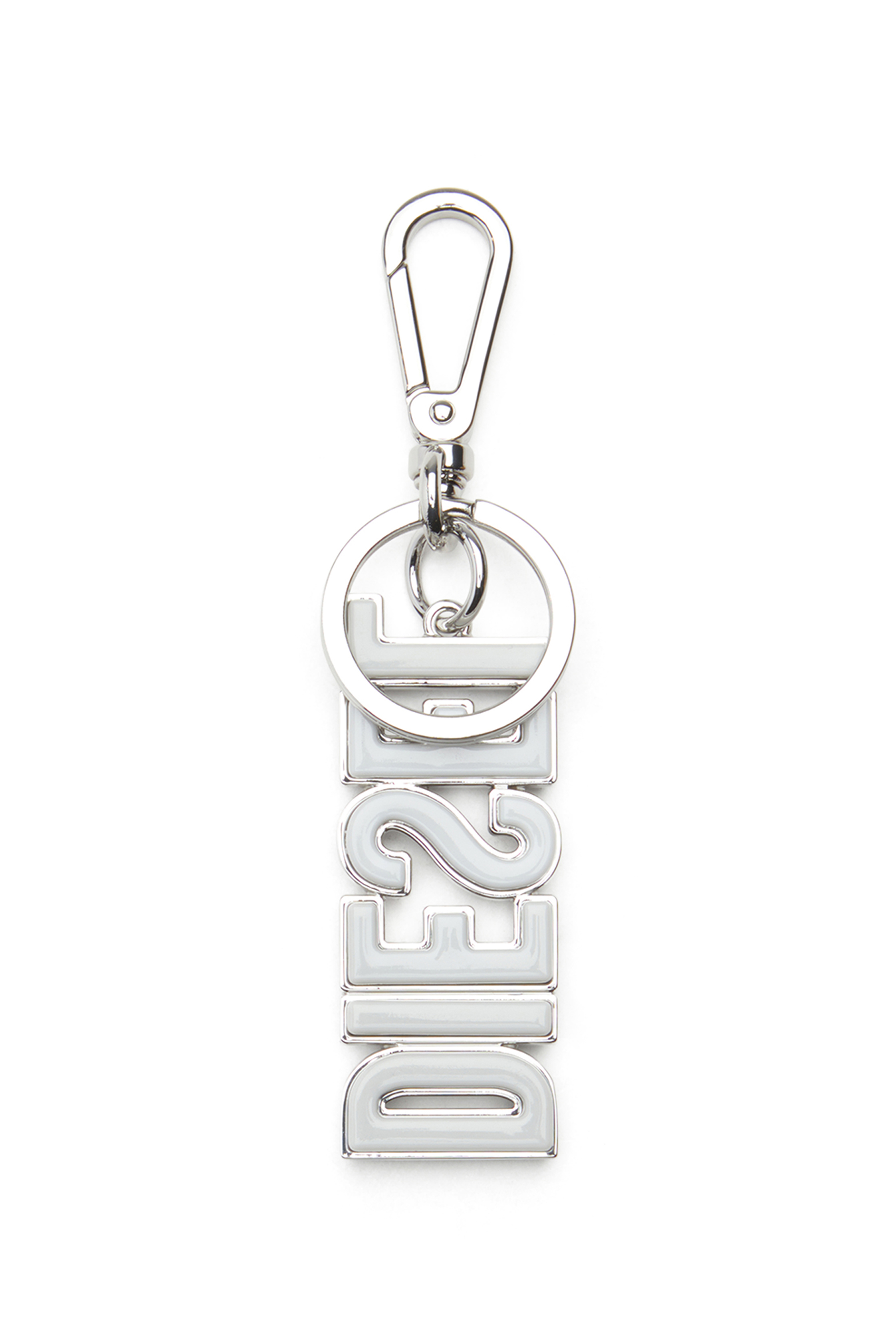 Diesel - DSL 3D KEY RING, Herren DIESEL-Schlüsselring aus Metall und Harz in Schwarz/Silber - 2