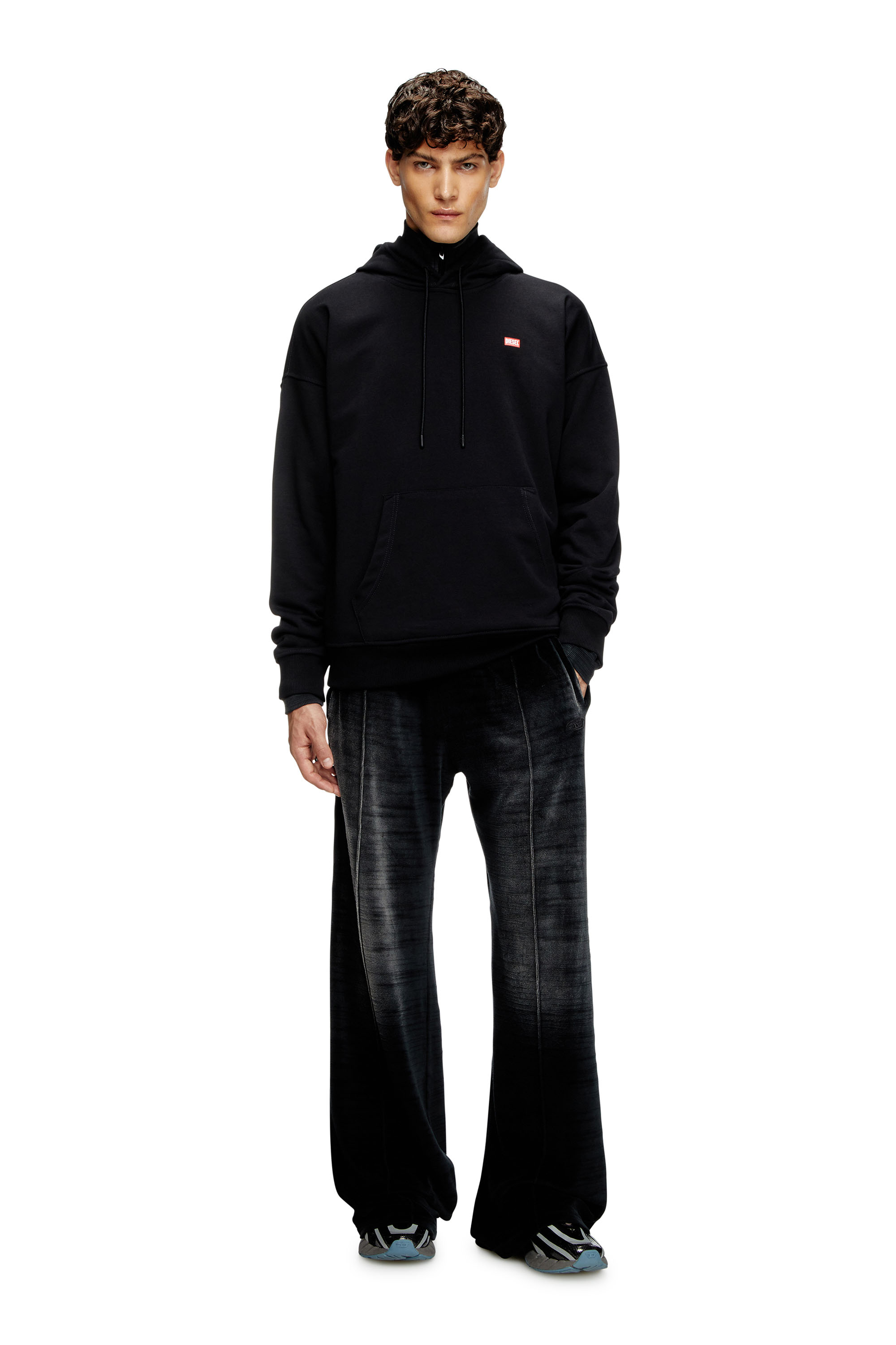 Diesel - S-ROB-HOOD-R1, Herren Hoodie mit kleinem Logo in Schwarz - 1