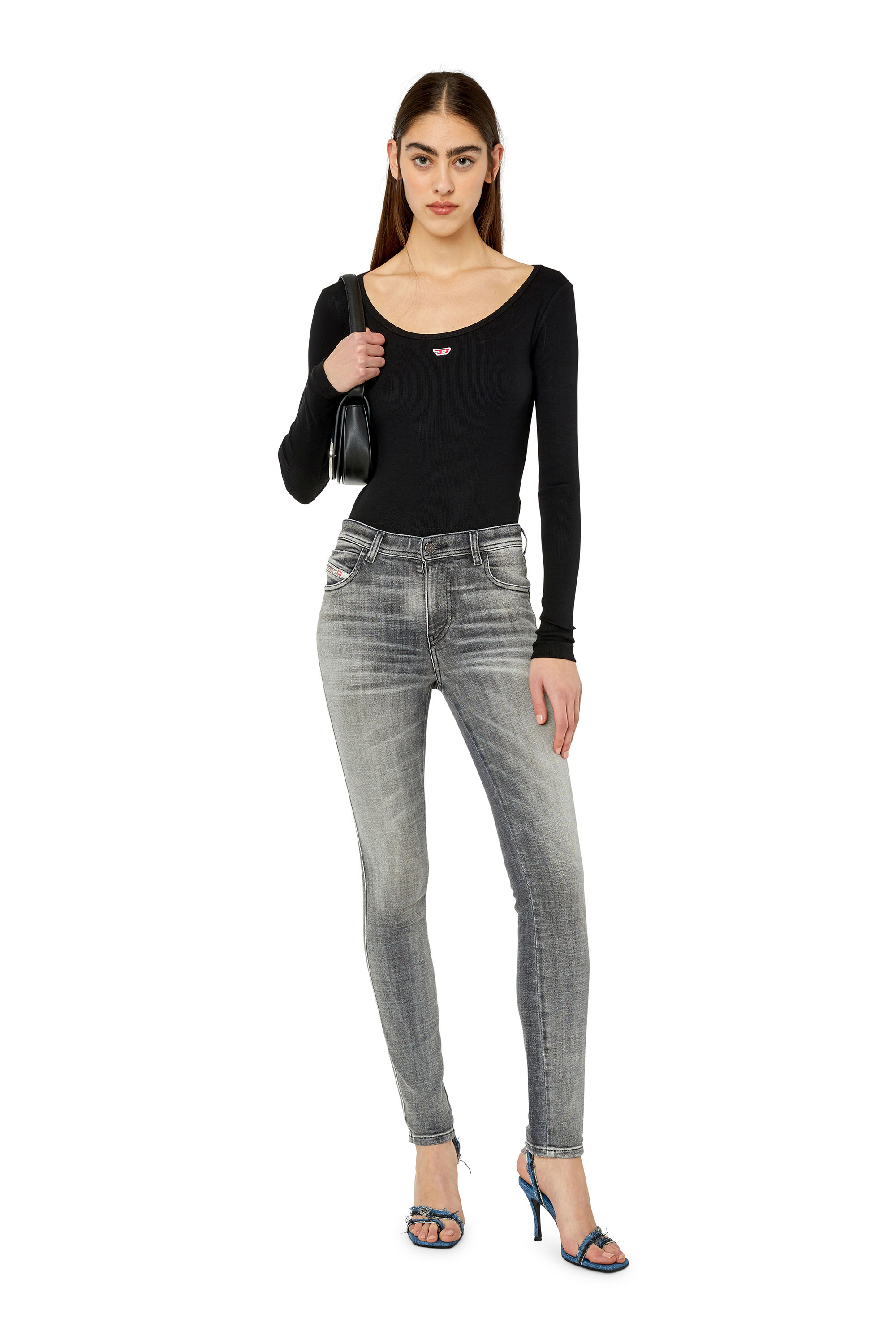 Diesel - Skinny Jeans 2015 Babhila 09E71, Grau - Image 3