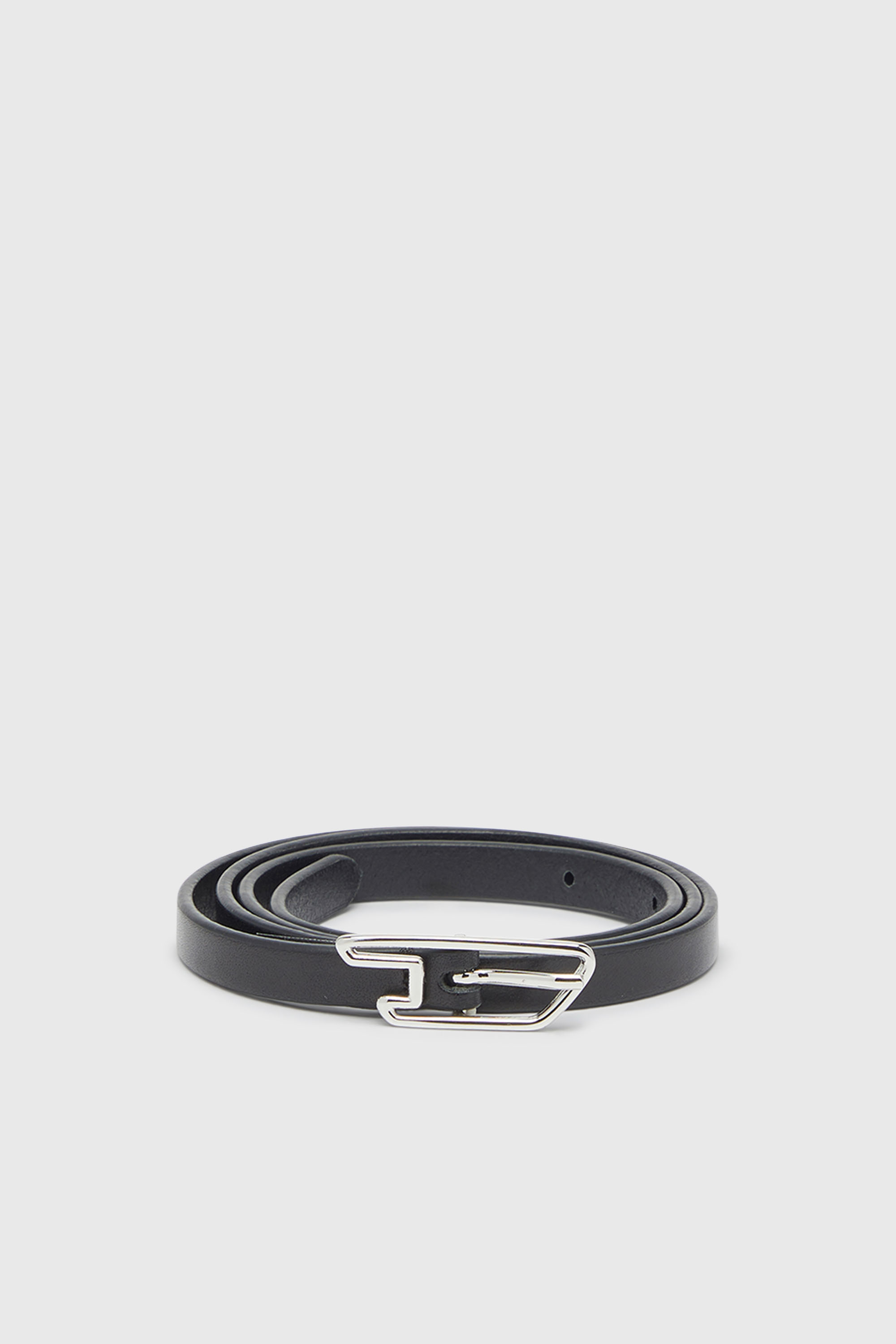 Diesel - B-D LINE W 10, Damen 1,5 cm G&uuml;rtel aus Pull-up-Leder mit D-Schnalle in Schwarz - 1