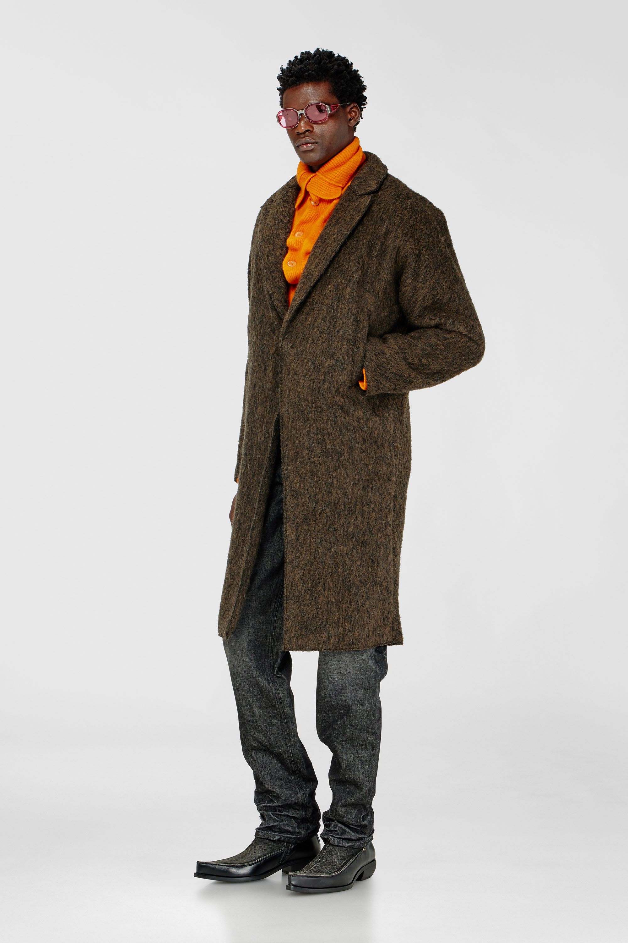 Diesel - W-HULL, Herren Mantel aus Wolle-Alpaka-Mix in null - 1
