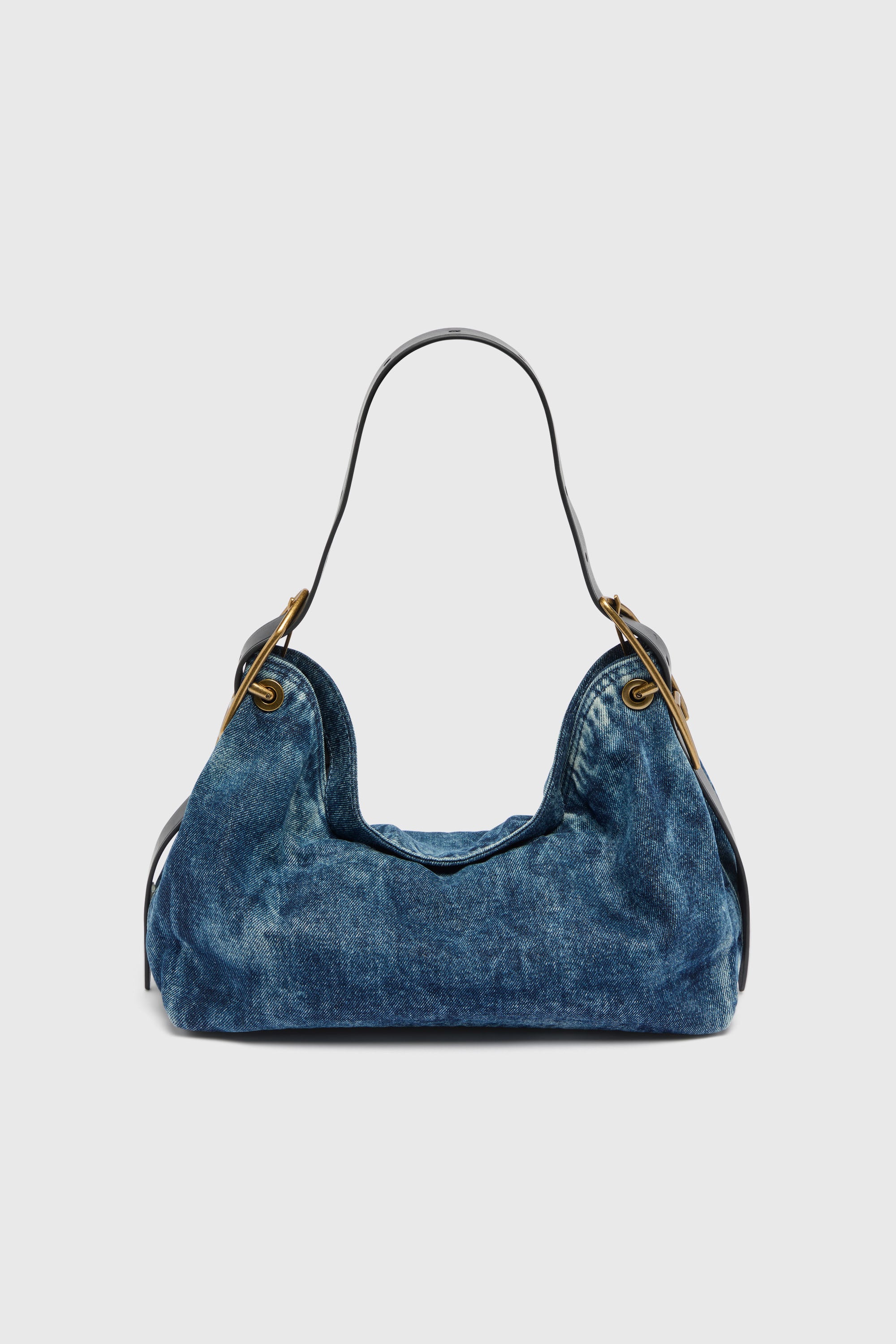 Diesel - D-LINE HOBO S, Damen D-Line-Denim Schultertasche in Mittelblau - 1