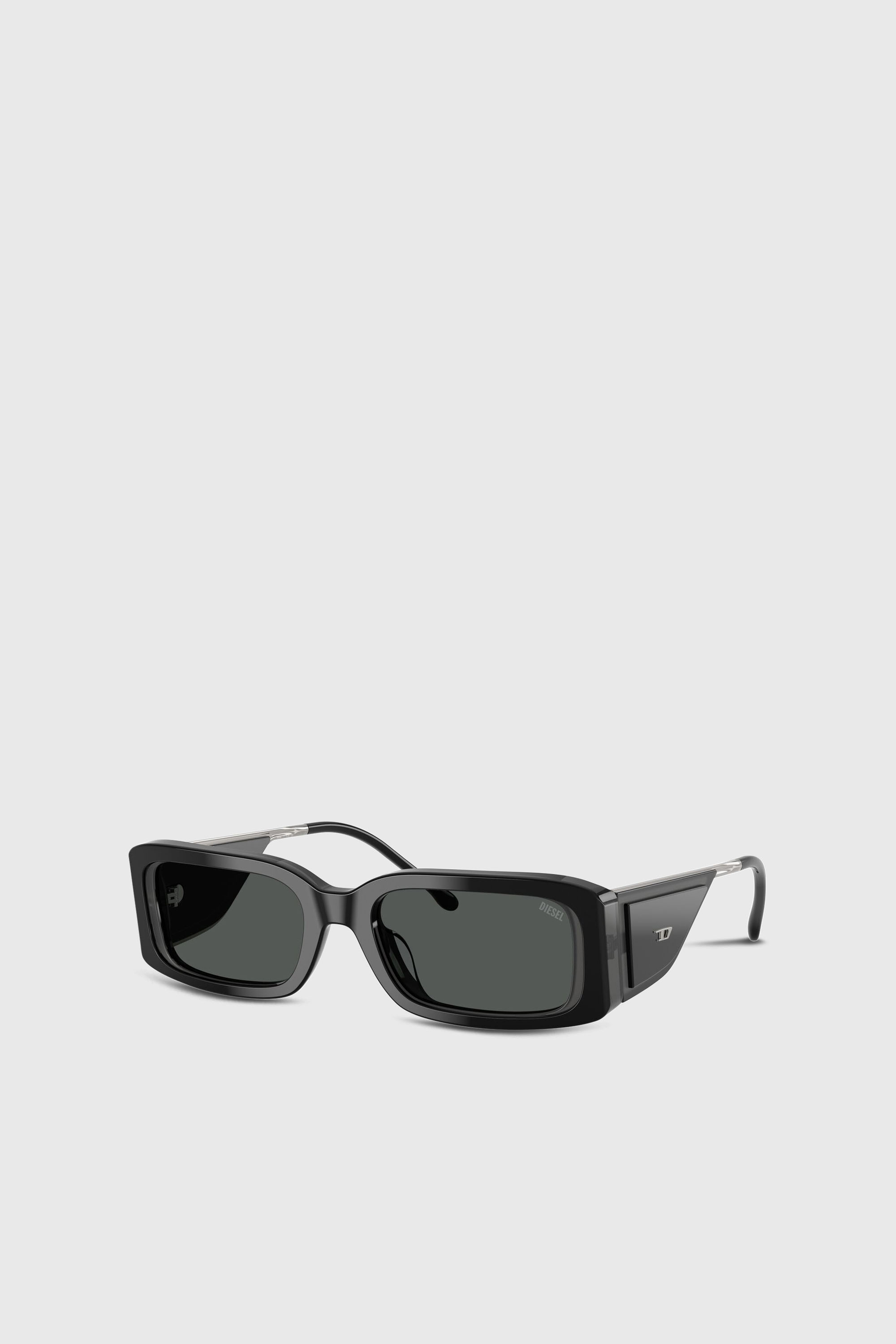 Diesel - 0DL2017U, Unisex Rechteckige Sonnenbrille in Schwarz - 2