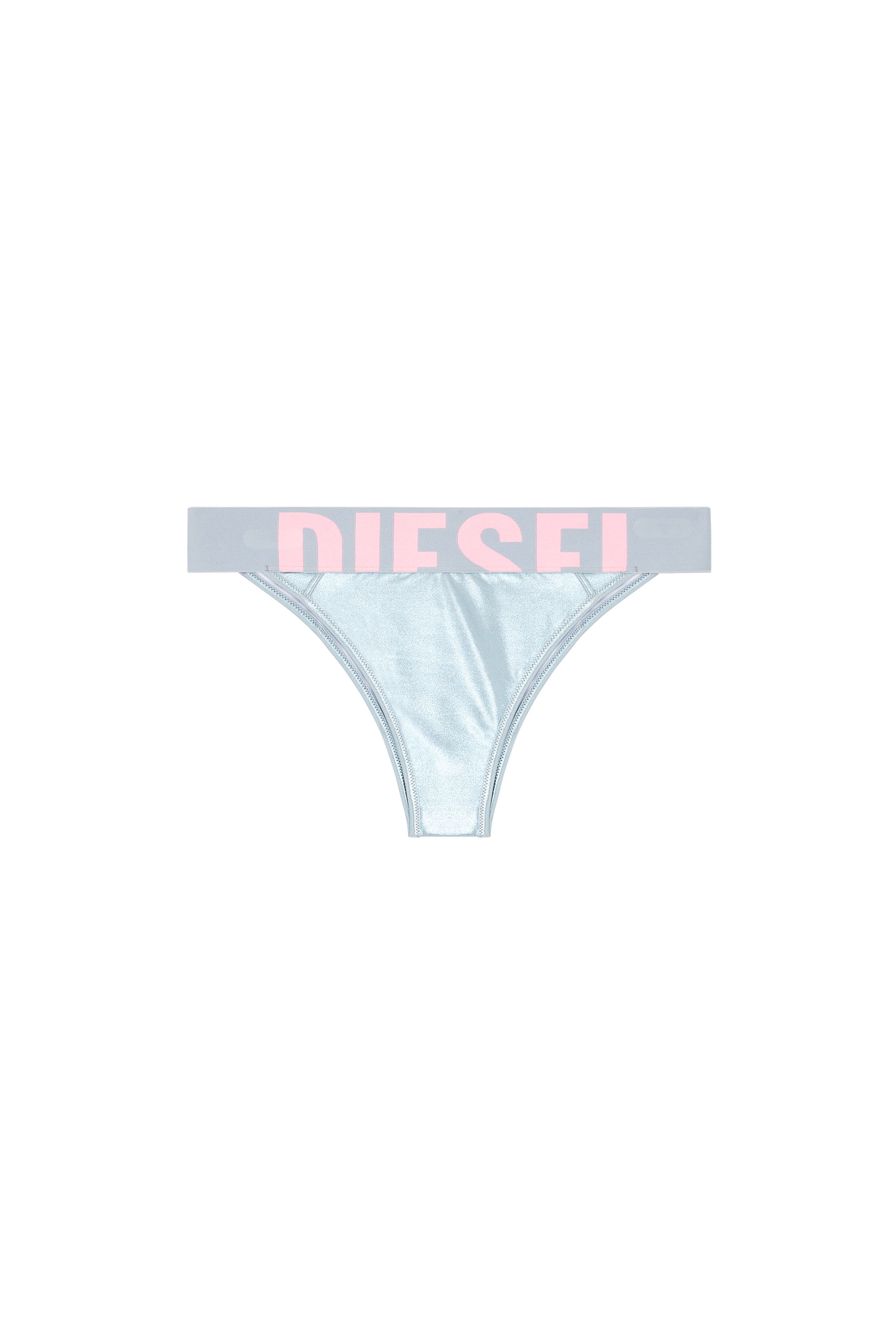 Diesel - LOLITA-D-POP, Damen Metallic-Bikinihöschen in Grau/Rosa - 4