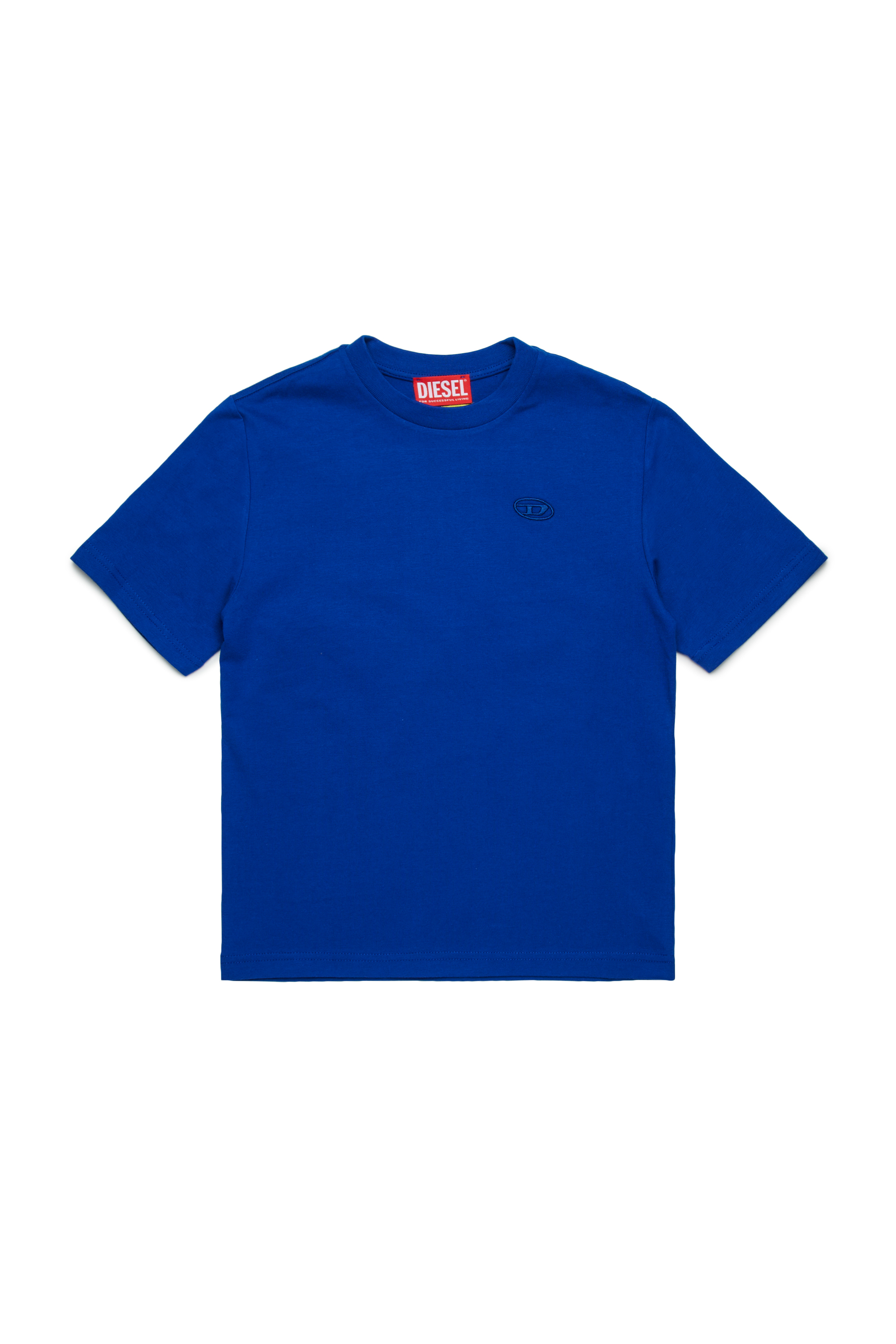 Diesel - TBOGGYMEGOVALD OVER, Herren T-Shirt mit großer Oval D-Stickerei in Blau - 1