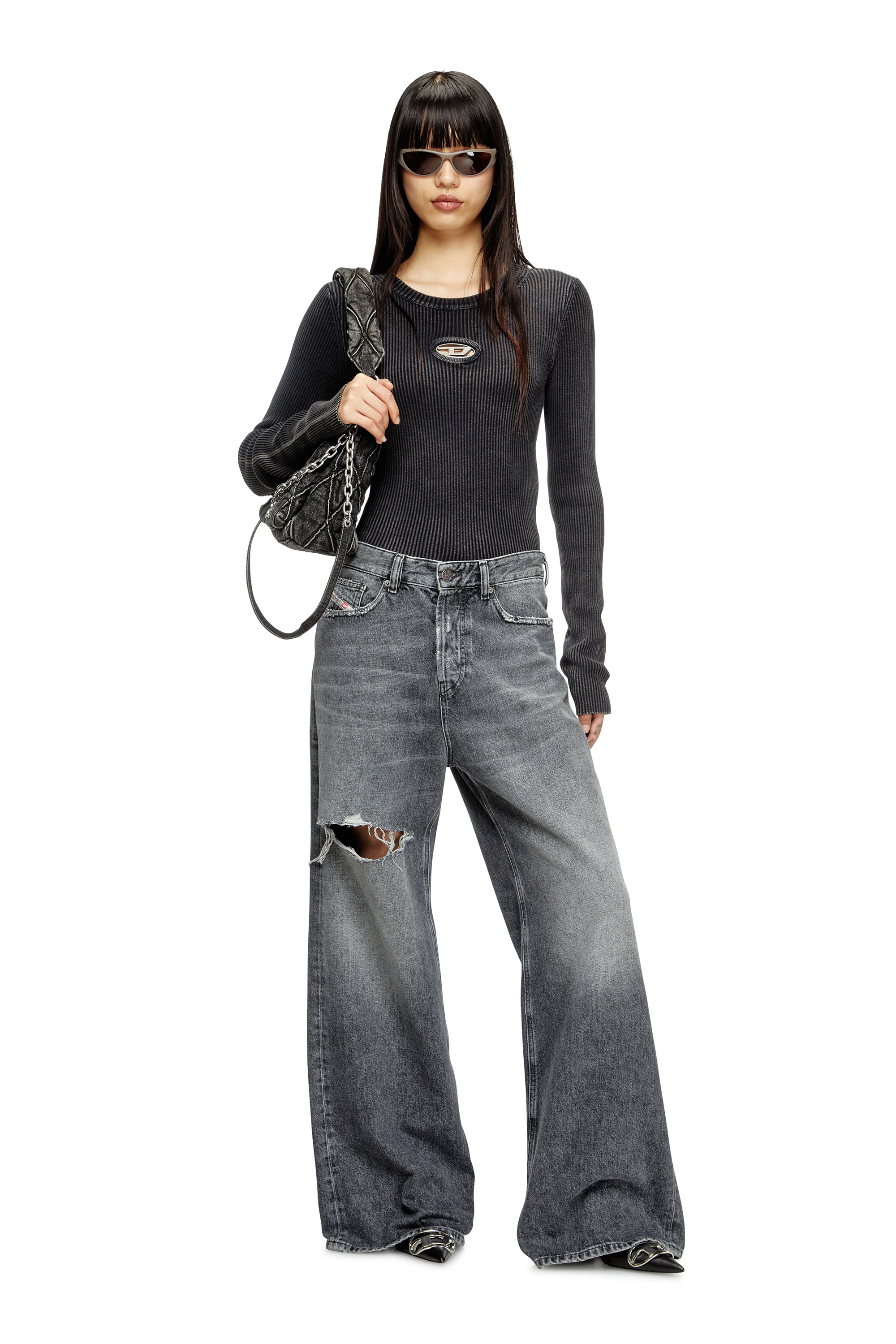 Diesel - Damen Relaxed Jeans 1996 D-Sire 007X4, Schwarz/Dunkelgrau - 2