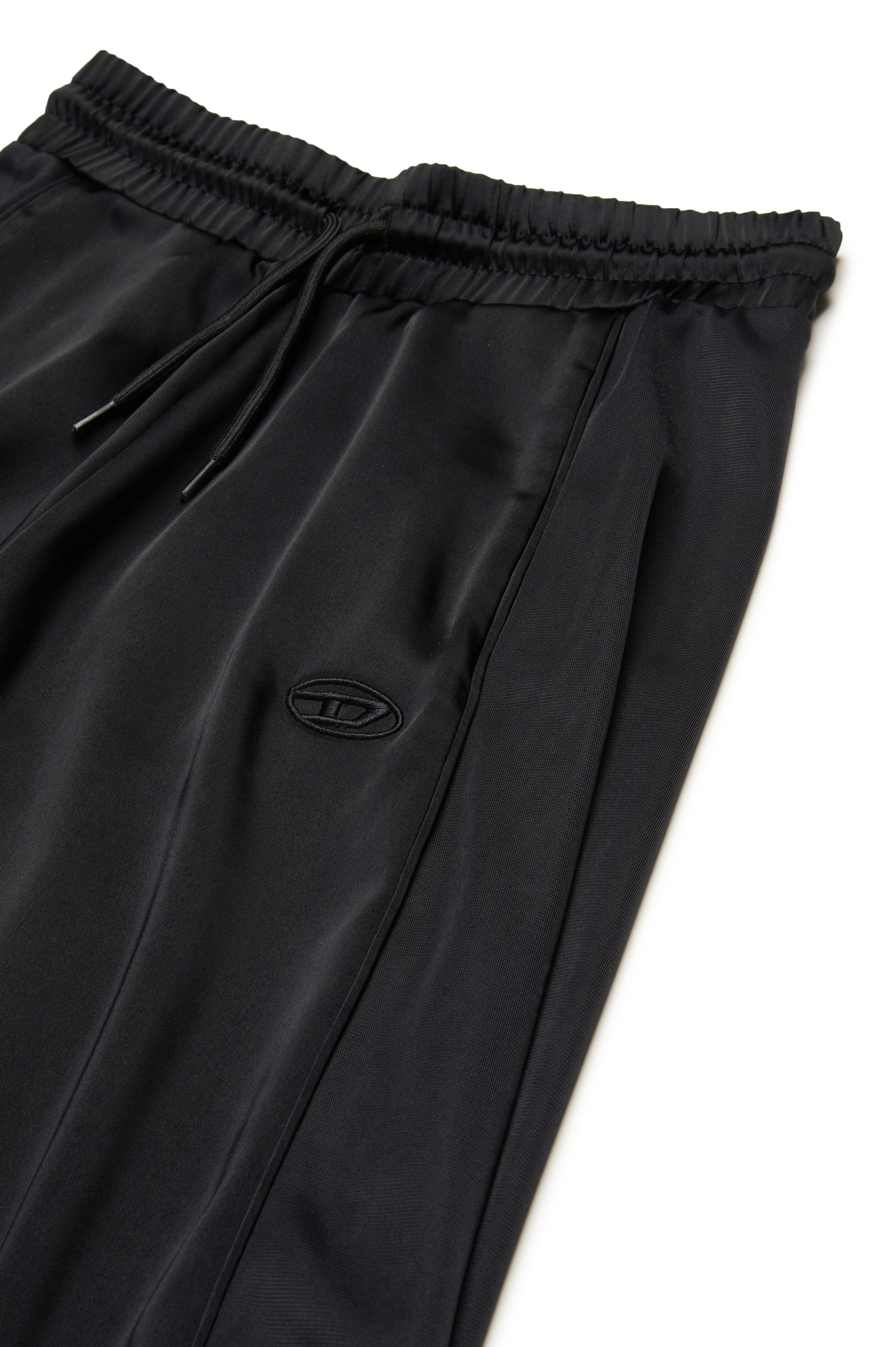 Diesel - PWILD, Damen Palazzo-Hose aus Satin und Jersey in Schwarz - 3