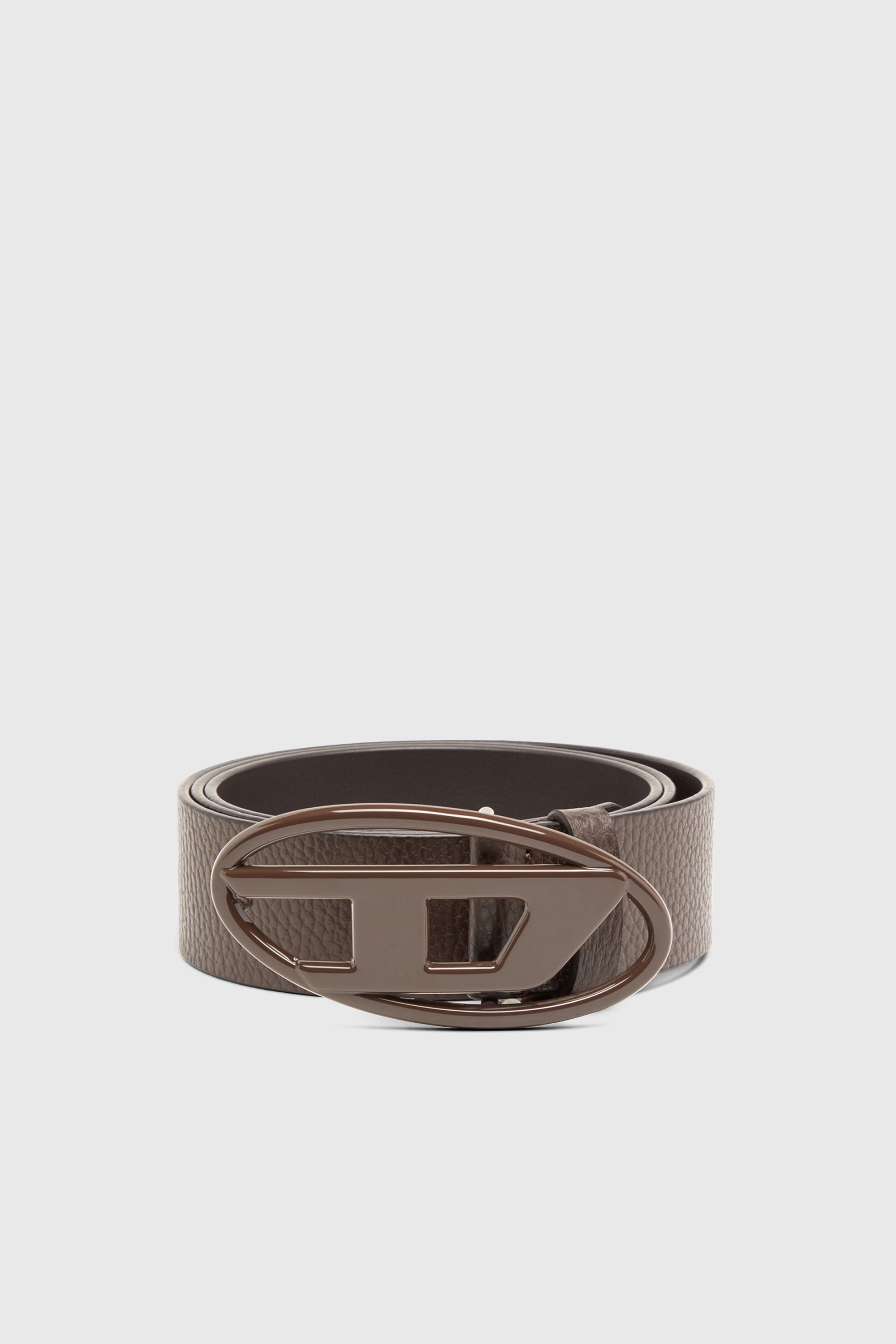 Diesel - B-1DR, Unisex 4cm G&uuml;rtel aus Leder mit matter Oval D-Schnalle in Braun - 1