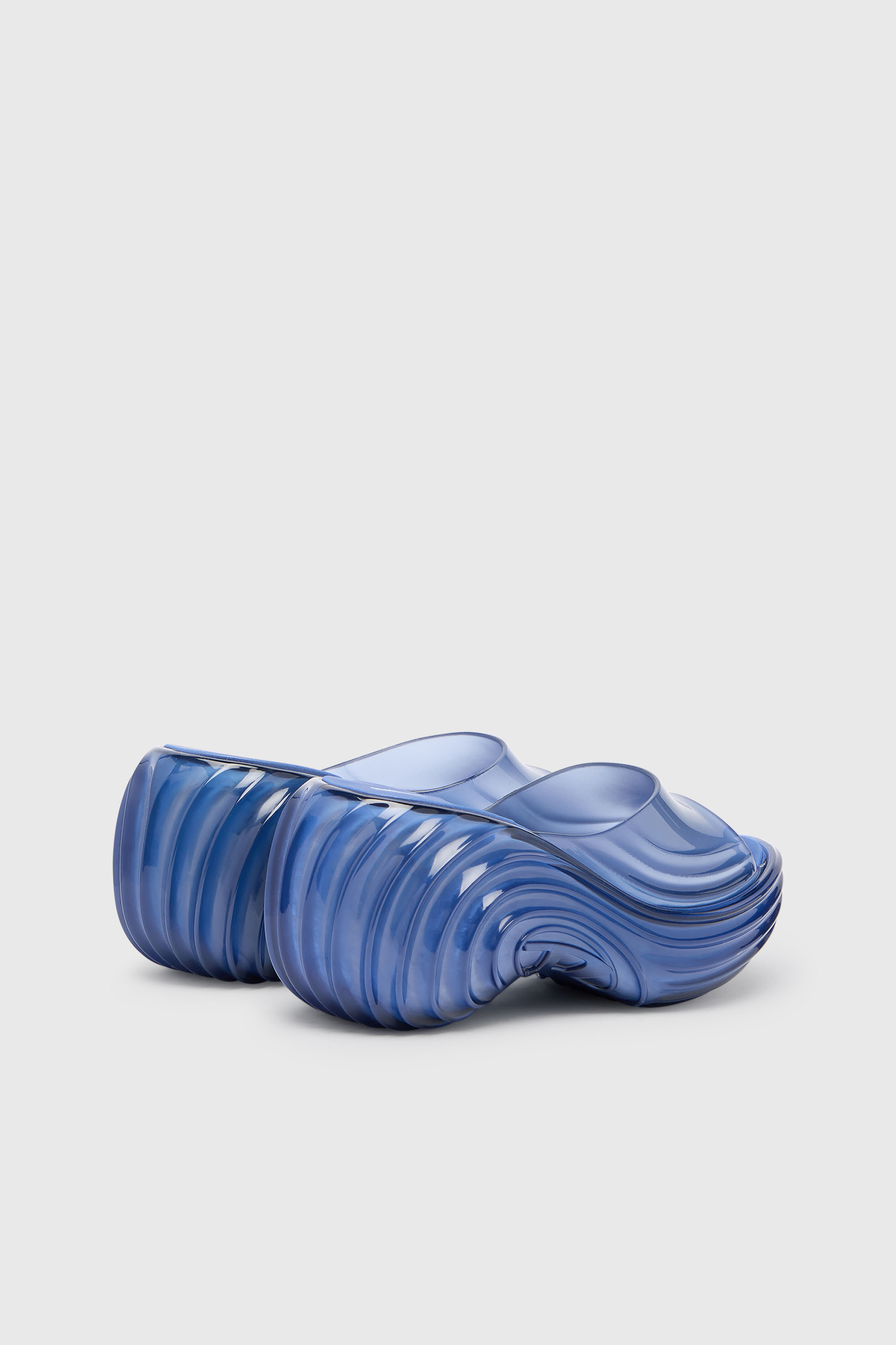 Diesel - MELISSA QUANTUM PLATFORM, Damen Plateau-Pantolette aus Melflex&reg; in Blau - 3