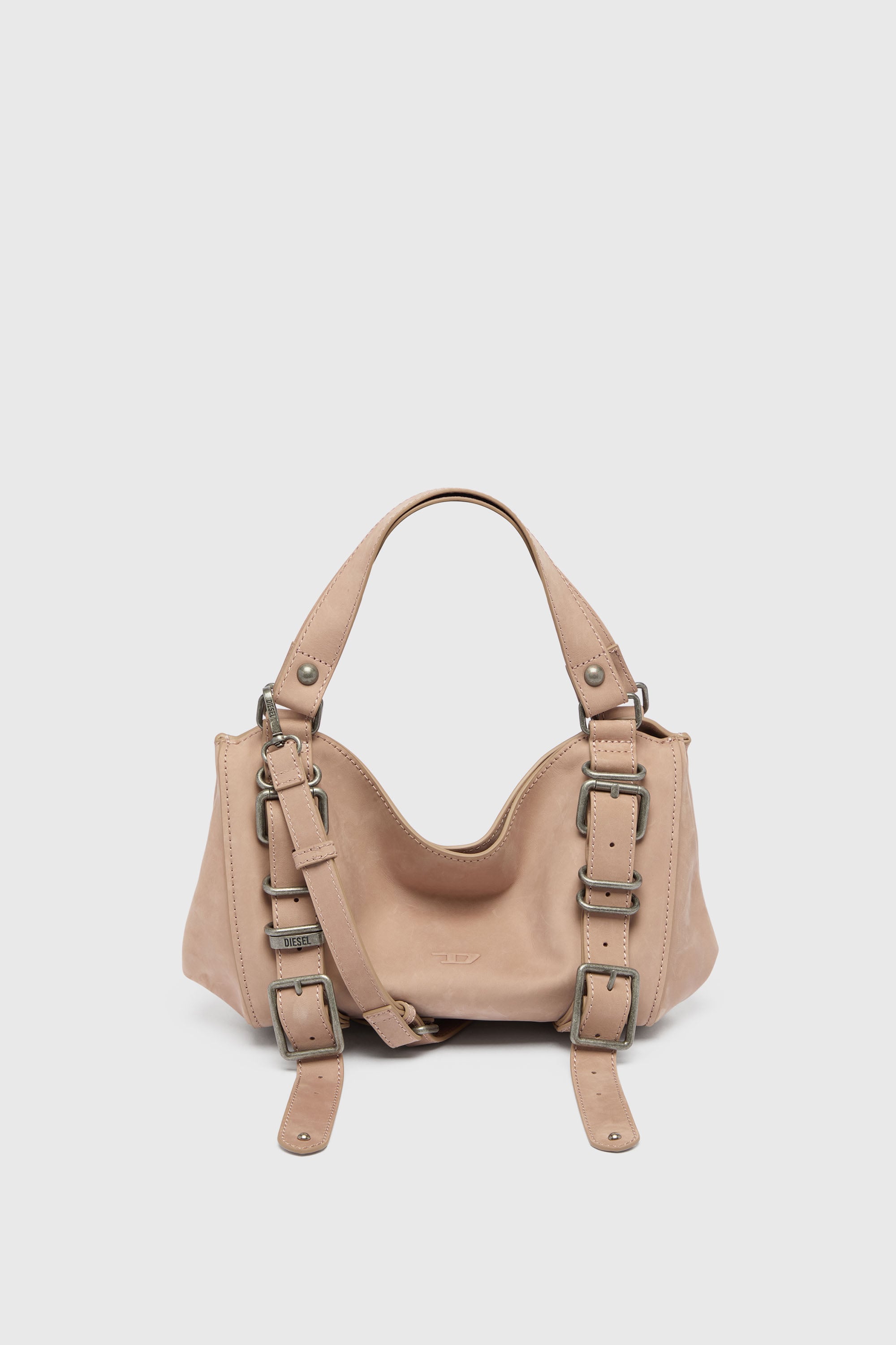 Diesel - D-ONE TOPHANDLE S, Damen D-One-Small Henkeltasche aus behandeltem Leder in Gesichtspuder - 1