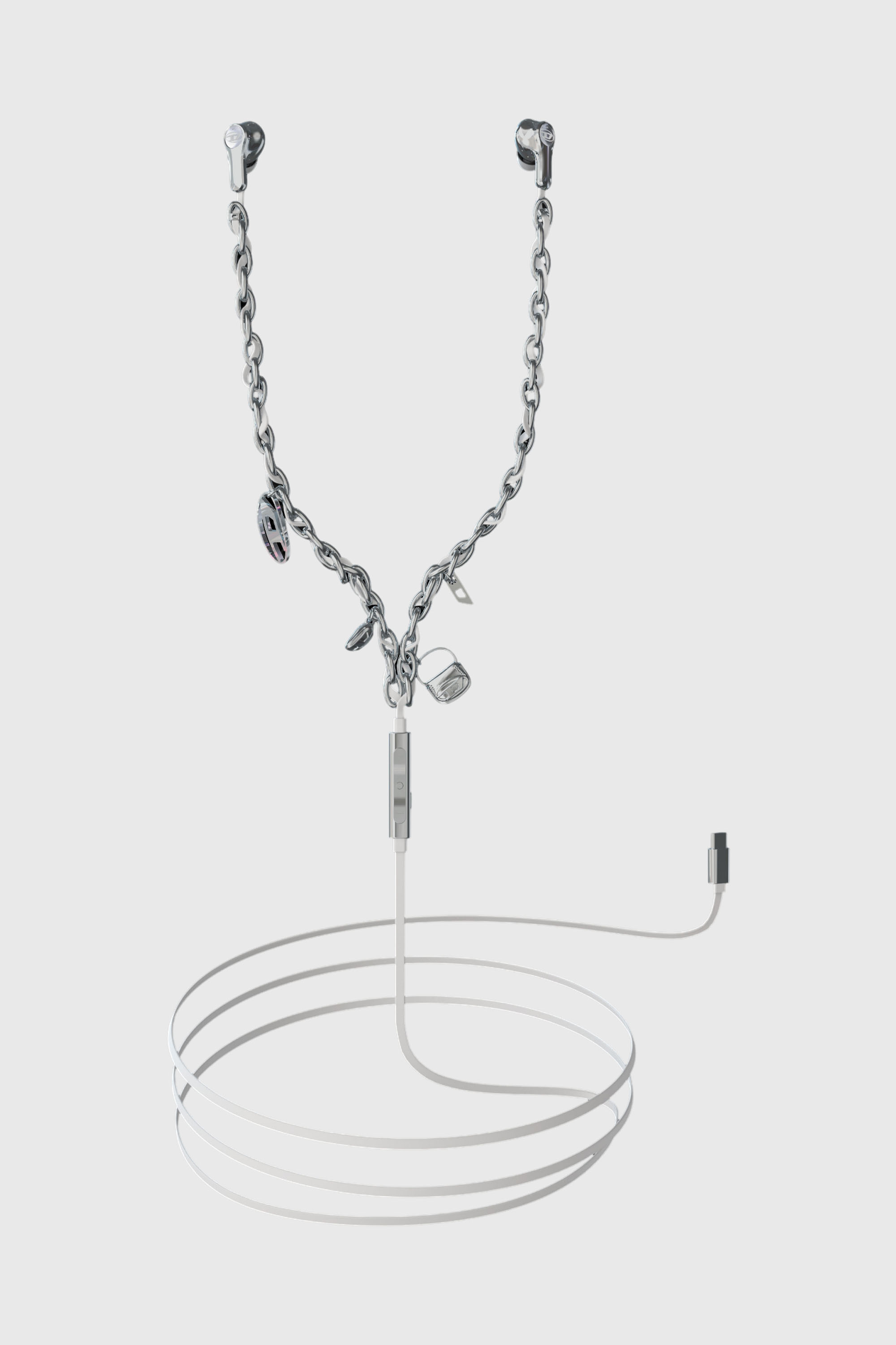 Diesel - 60458  WIRED EARBUDS WIRED EARBUDS, Unisex Wired Earbuds und charms in Silber - 2