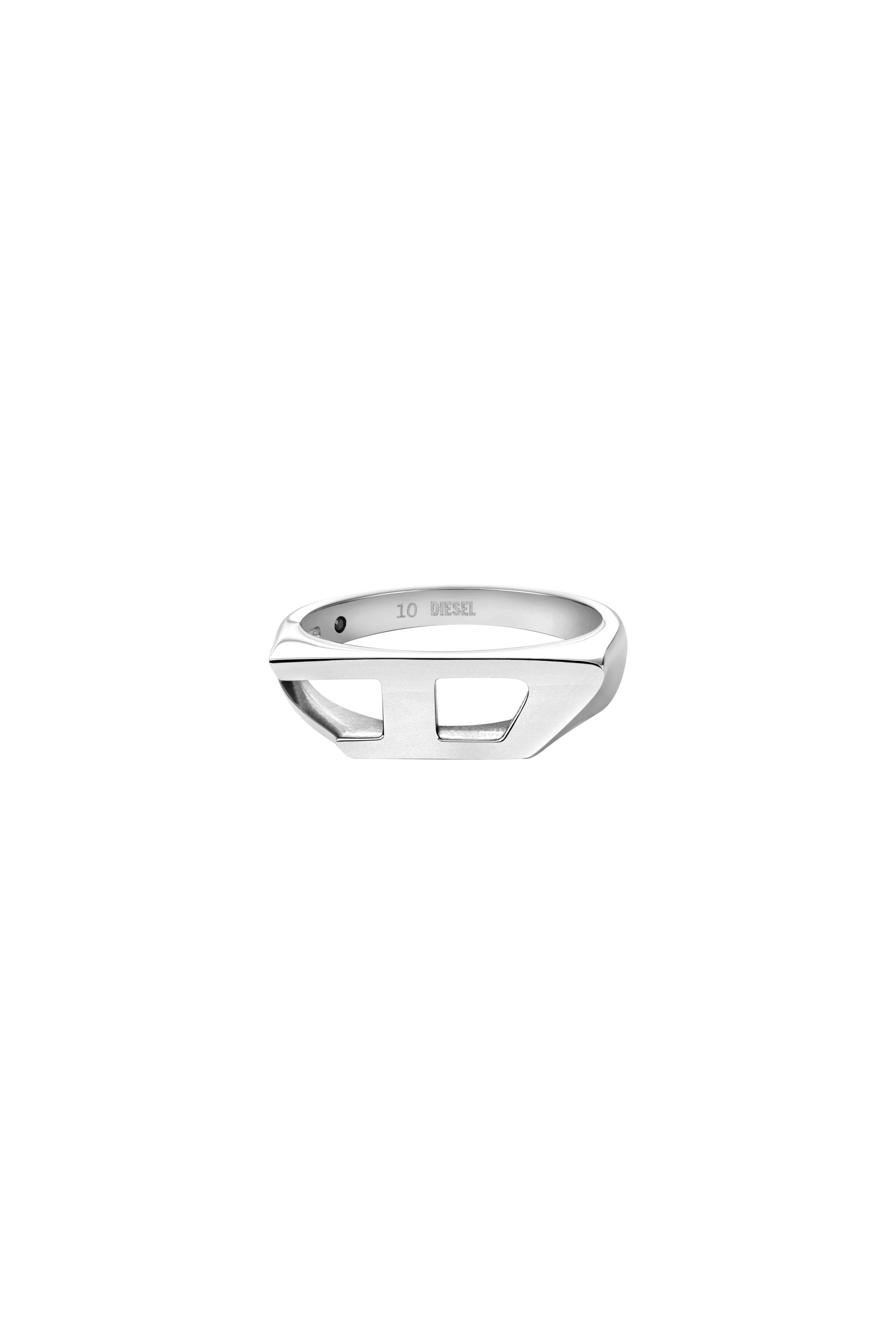 Diesel - DX1638040 JEWELLERY, Unisex Siegelring aus Edelstahl in Silber - 2