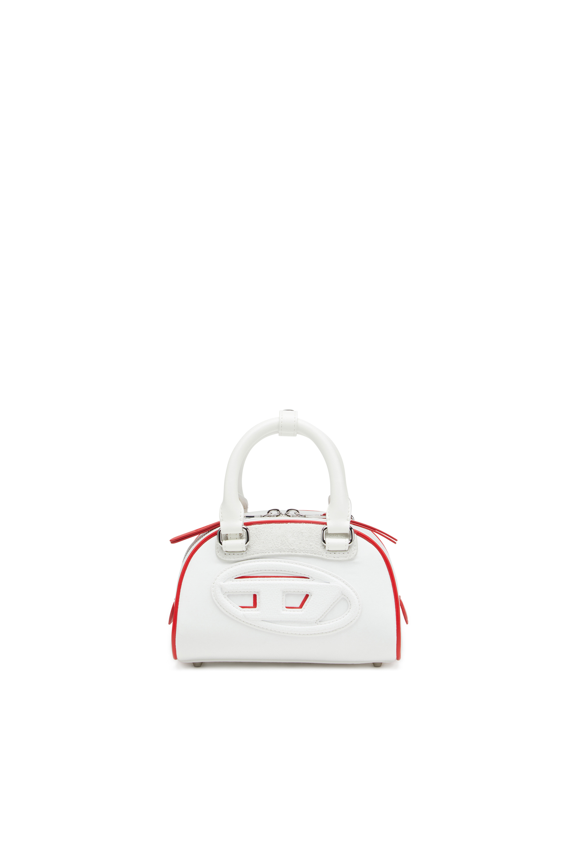 Diesel - 1DR DOME CROSSBODY, Damen 1DR Dome-Colourblock-Mini-Bowling-Tasche in Weiß - 1