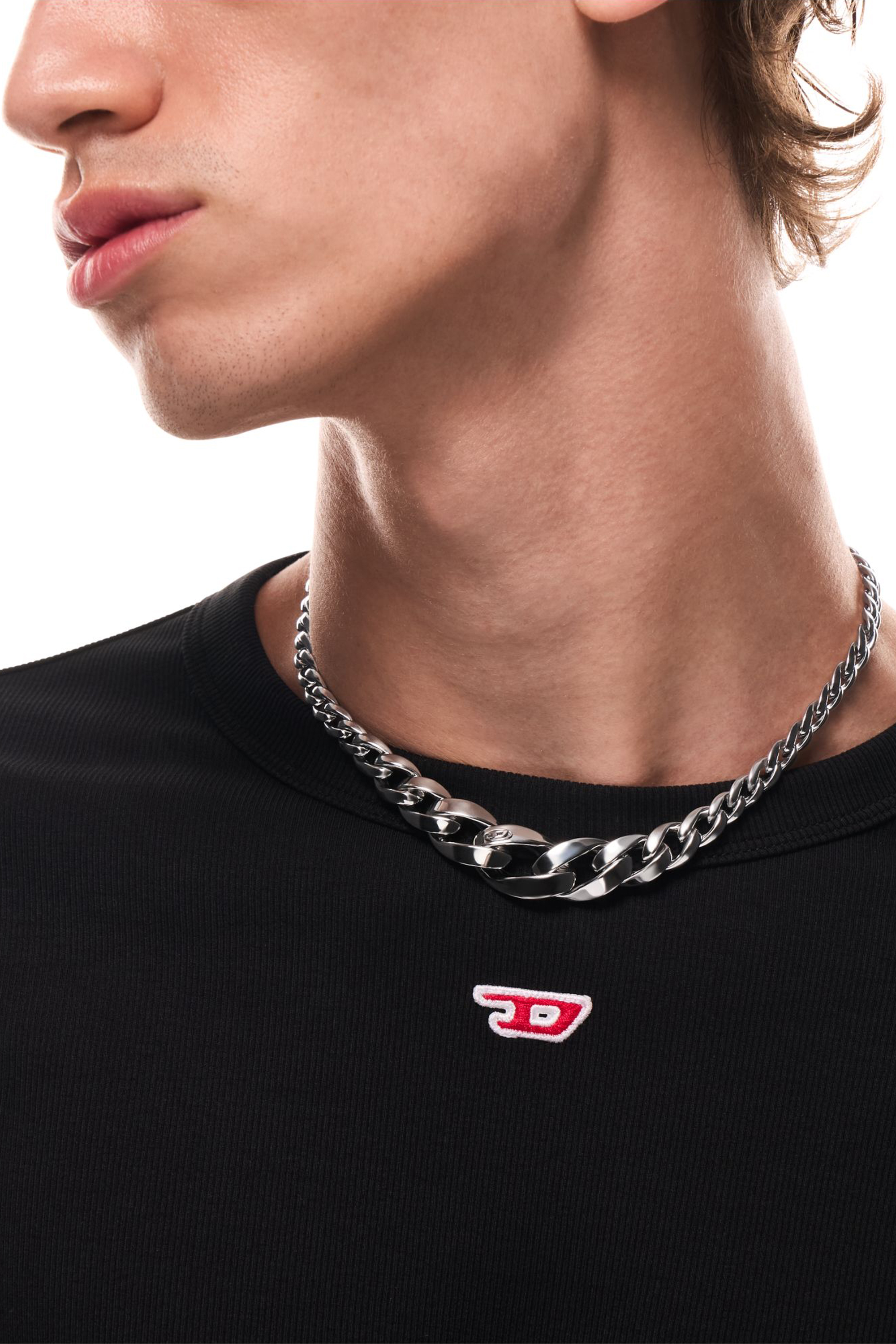 Diesel - DX1720040, Unisex Kettenhalskette aus Edelstahl in Silber - 4