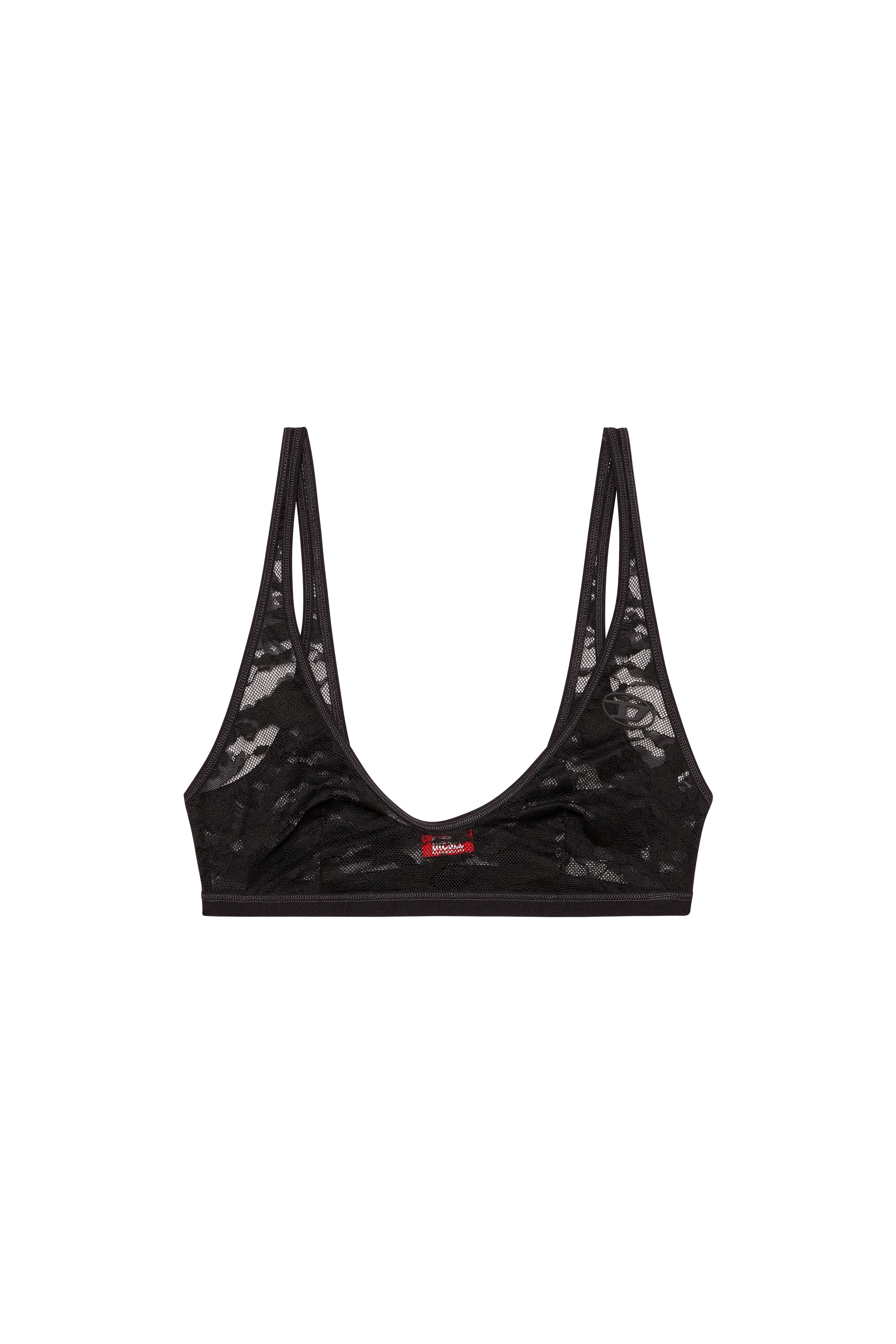 Diesel - TANIA-UTLT, Damen Bralette mit Camouflage-Spitze in Schwarz - 4