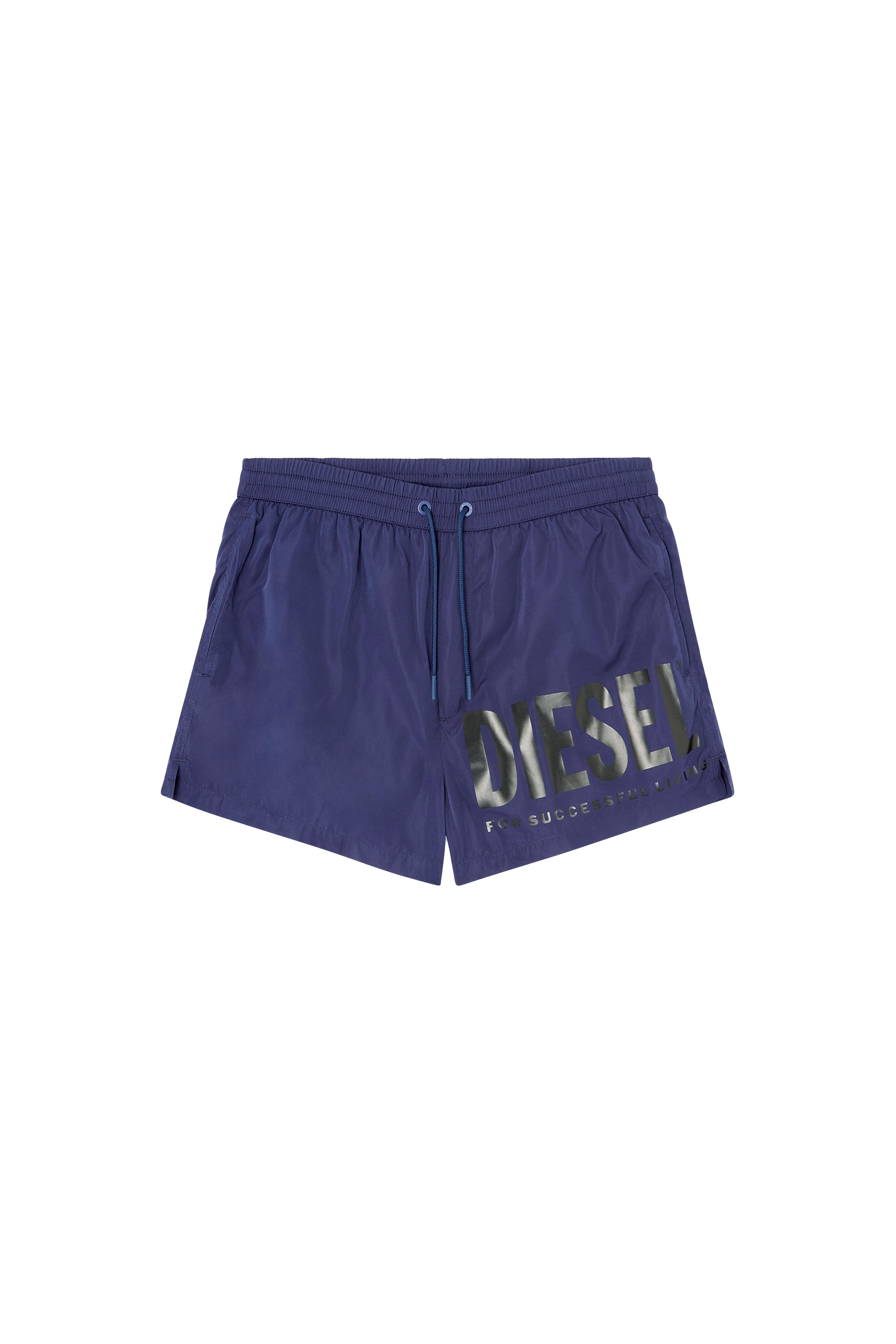 Diesel - MARIO-34-D-CORE, Herren Badeshorts mit Logo-Print in Blau - 4