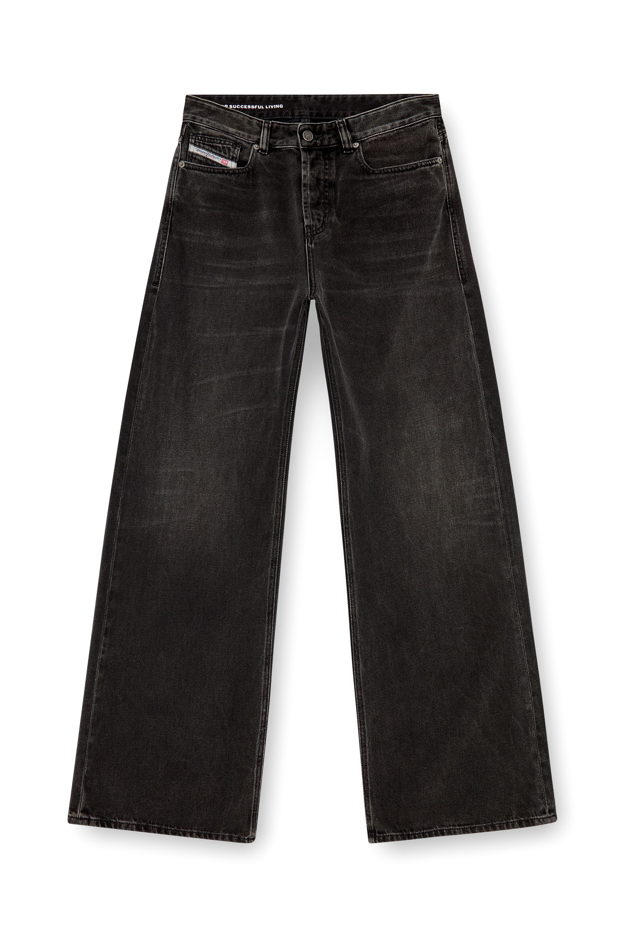 Diesel - Woman Straight Jeans 1996 D-Sire 09J96, Black/Dark grey - Image 3