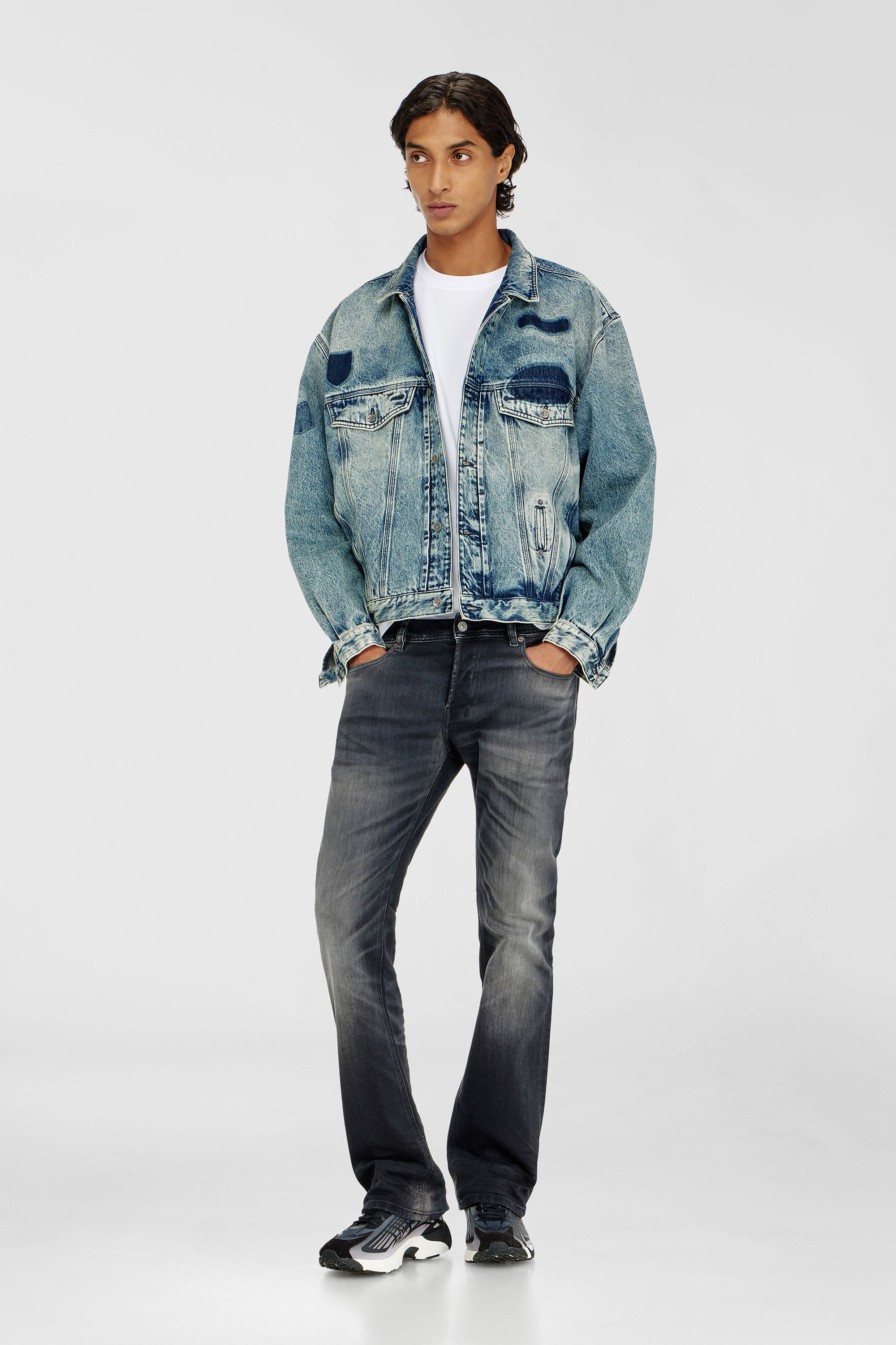 Diesel - Herren Bootcut Jeans 2007 Zatiny 09P38, Schwarz/Dunkelgrau - 1
