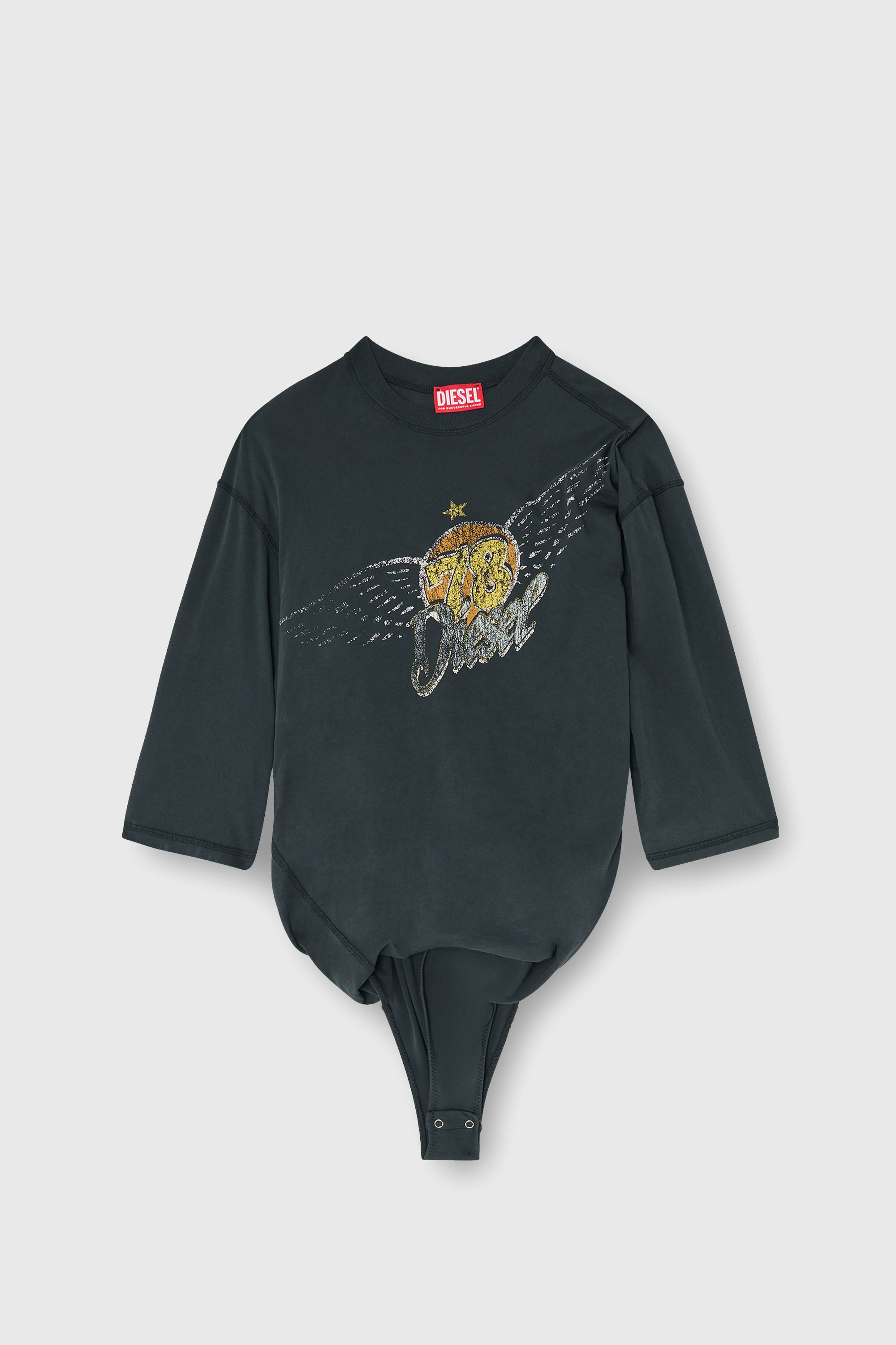 Diesel - T-MILLA-JER, Damen T-Shirt-Body mit Konzertgrafik in Schwarz - 2