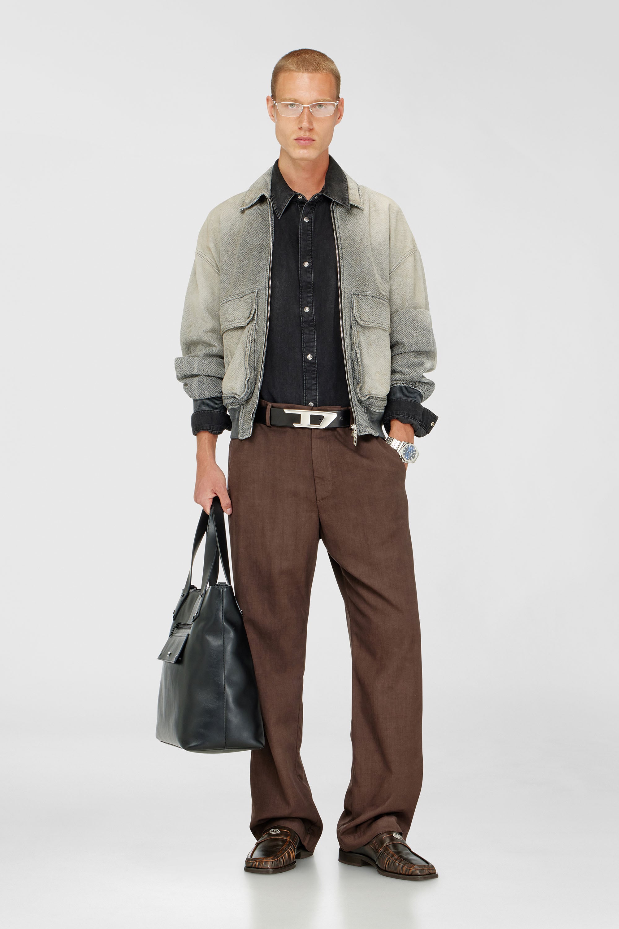 Diesel - P-HANT-CHINO-AECB, Herren Chinohose aus leichter stretch-wolle in Braun - 1