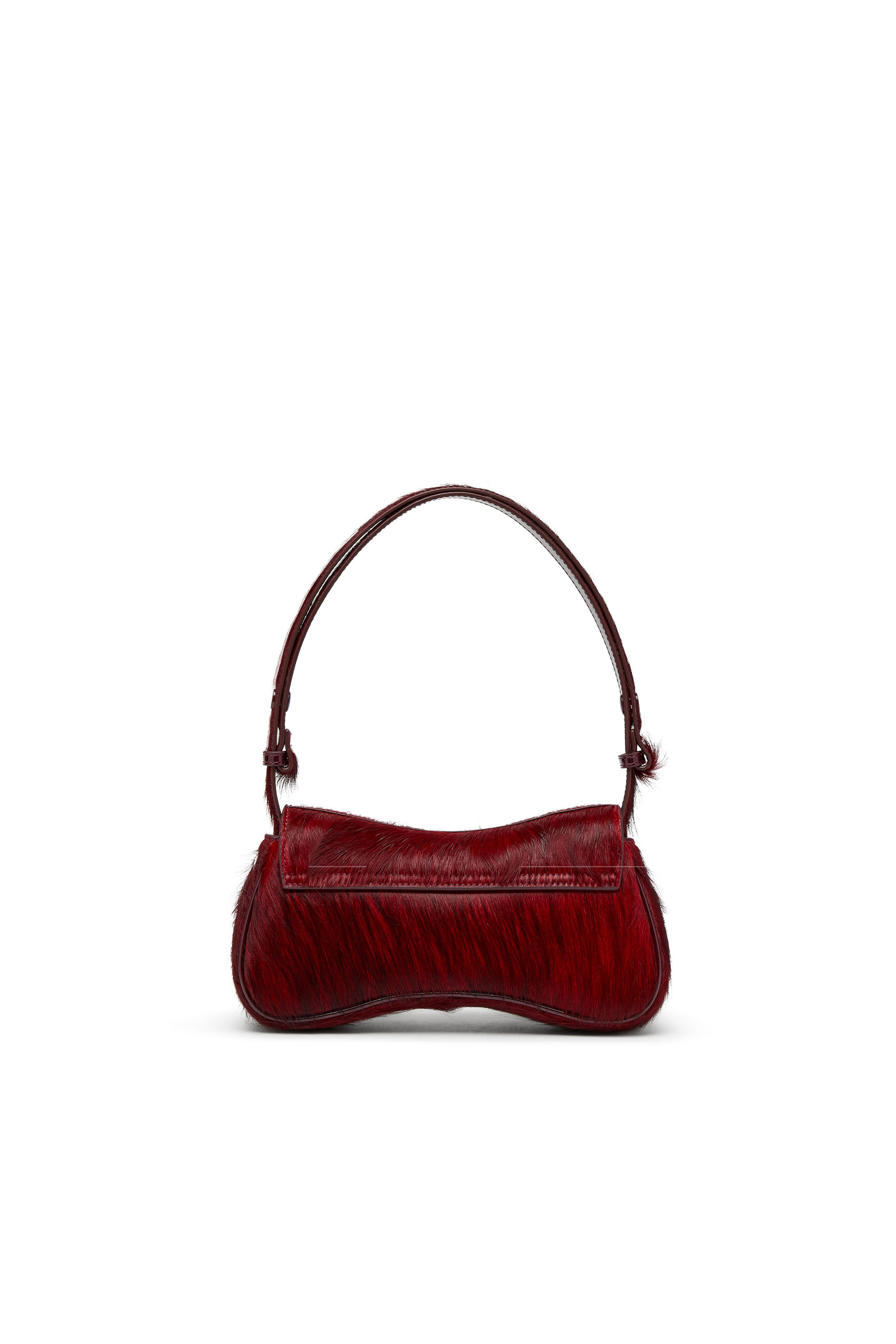 Diesel - PLAY CLUTCH, Damen Clutch aus farbigem, haarigem Leder in Burgunderrot - 2