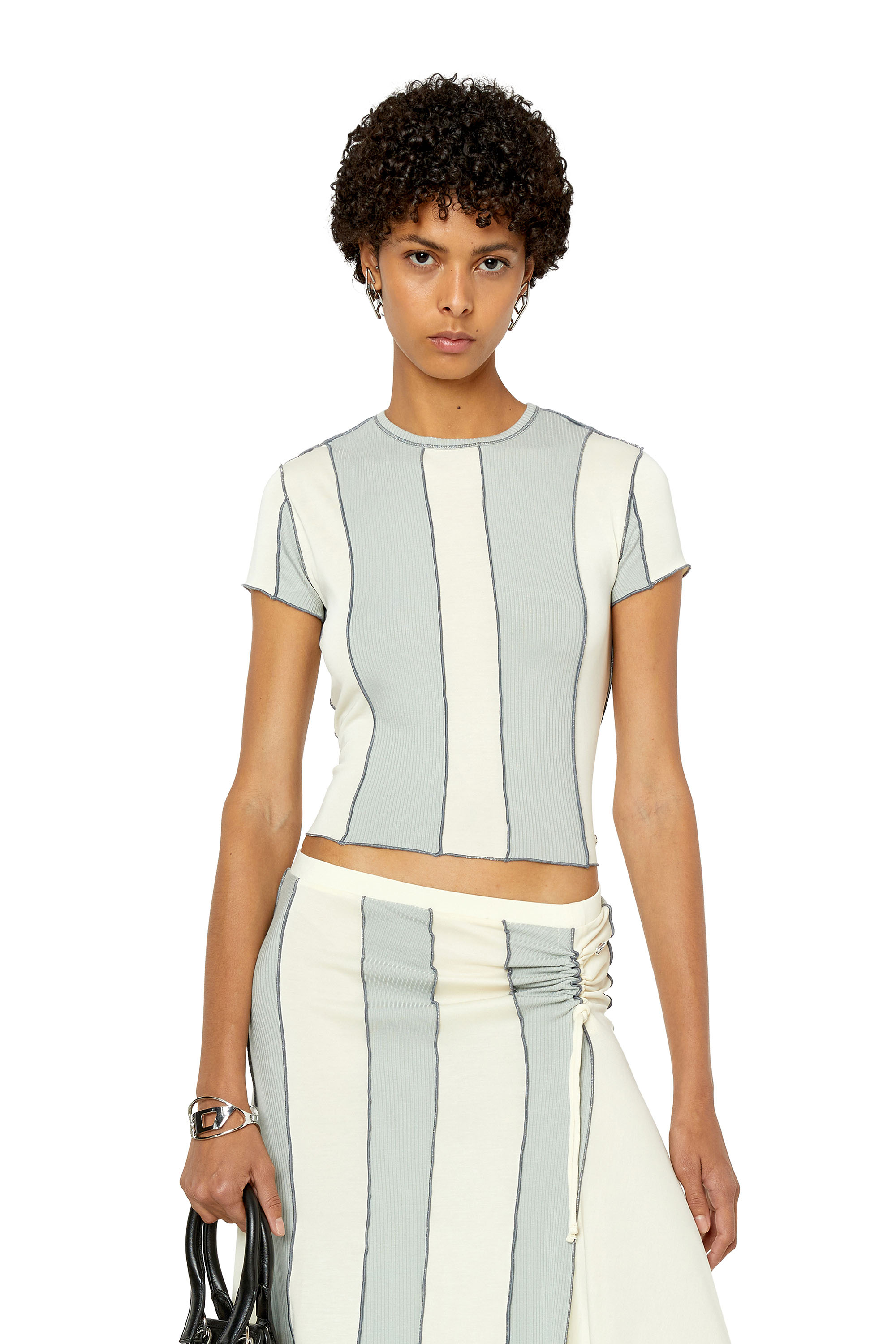 Diesel - T-LINUTY, Blau/Weiss - Image 1