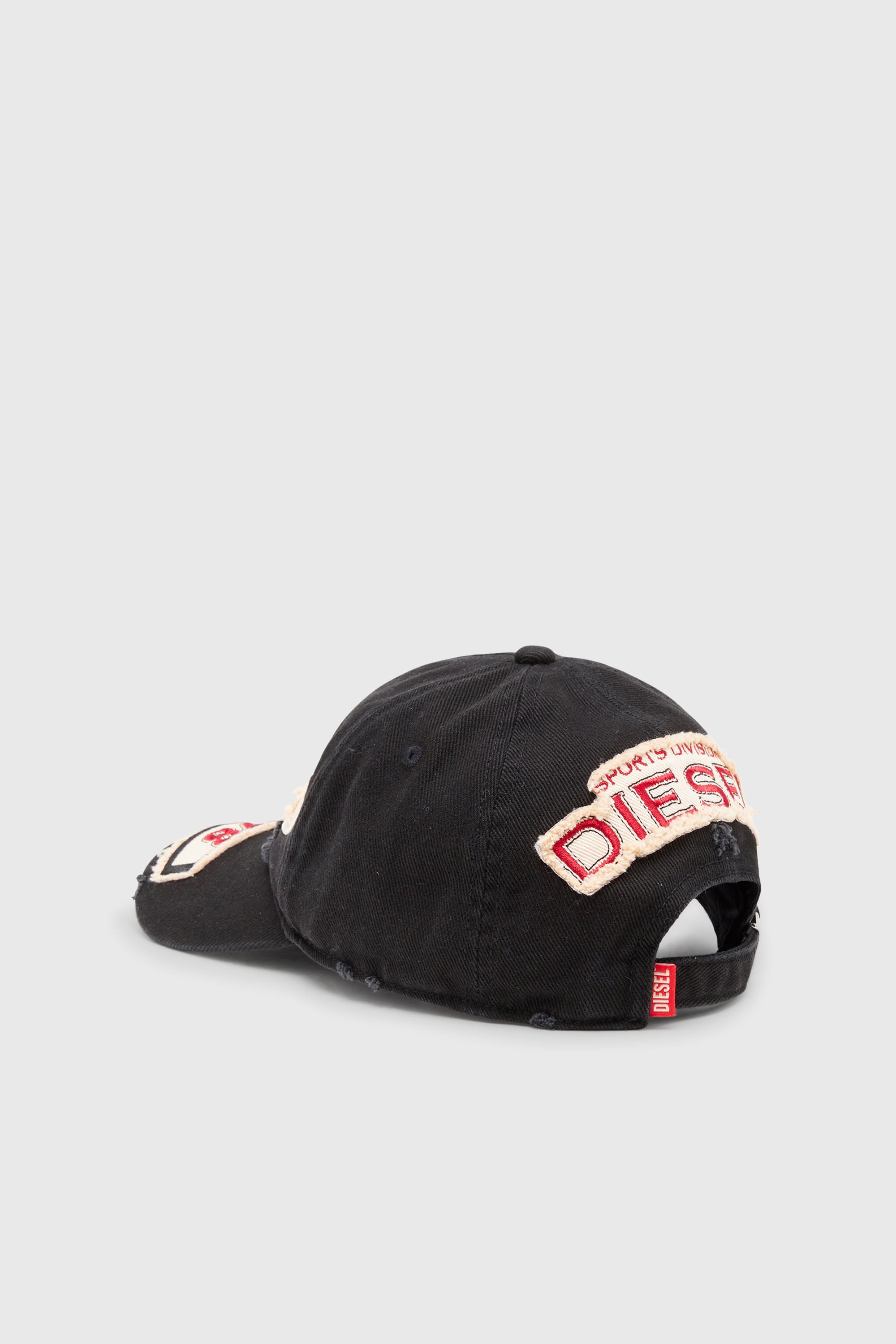 Diesel - C-BRAFF, Unisex Basecap mit Strick-Aufn&auml;hern in Schwarz - 2