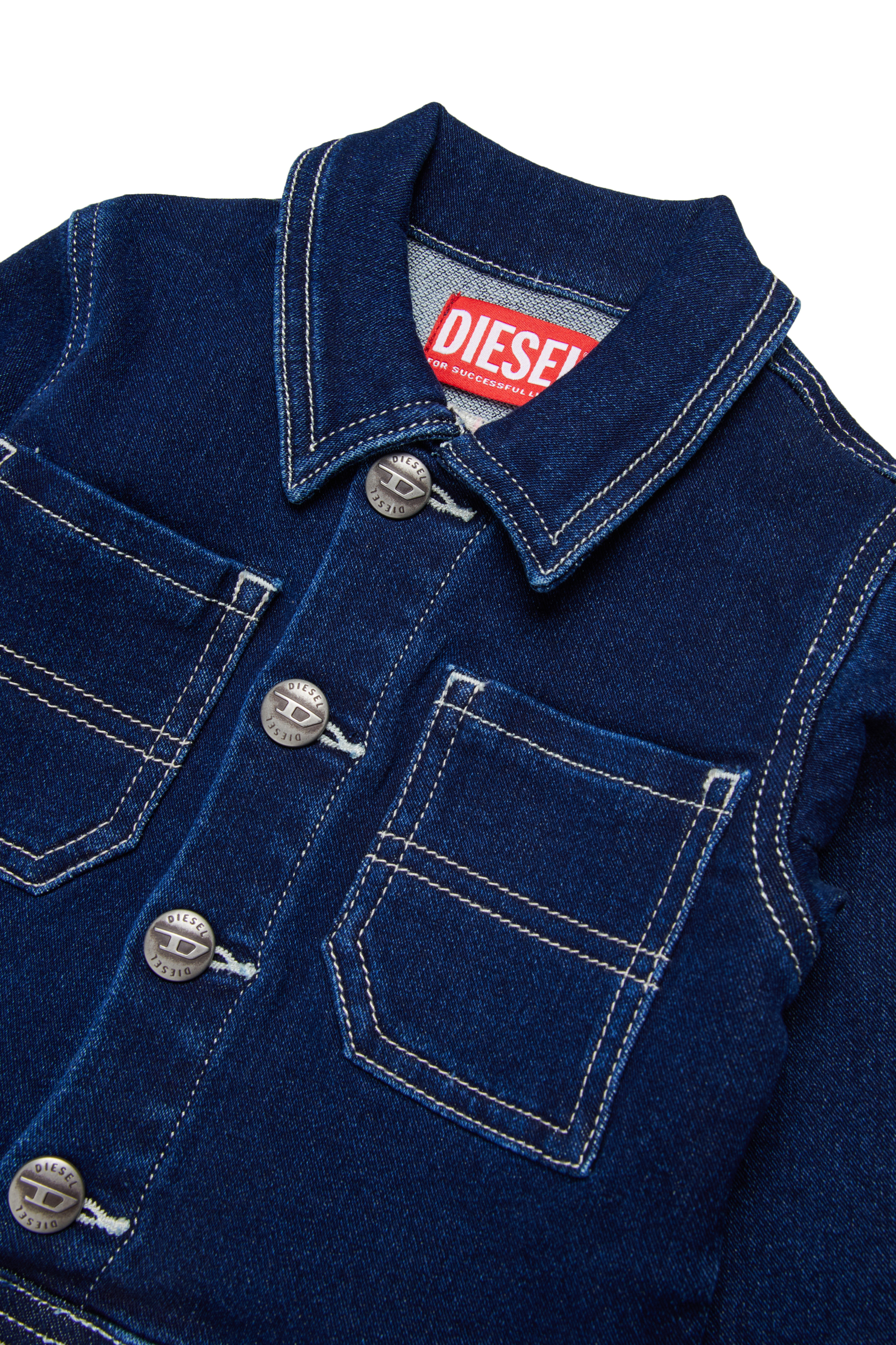 Diesel - JOMYB JJJ, Unisex JoggJeans Jacke mit Stickerei auf dem R&uuml;cken in Dunkelblau - 3